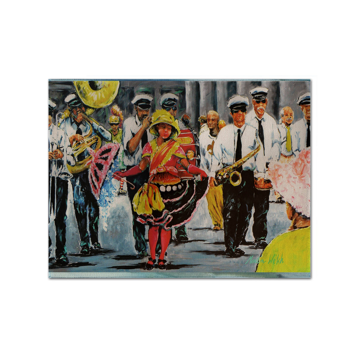 'Caroline'S Treasures Mw1224Plmt Dancing In The Streets Mardi Gras Fabric Placemat, Multicolor''