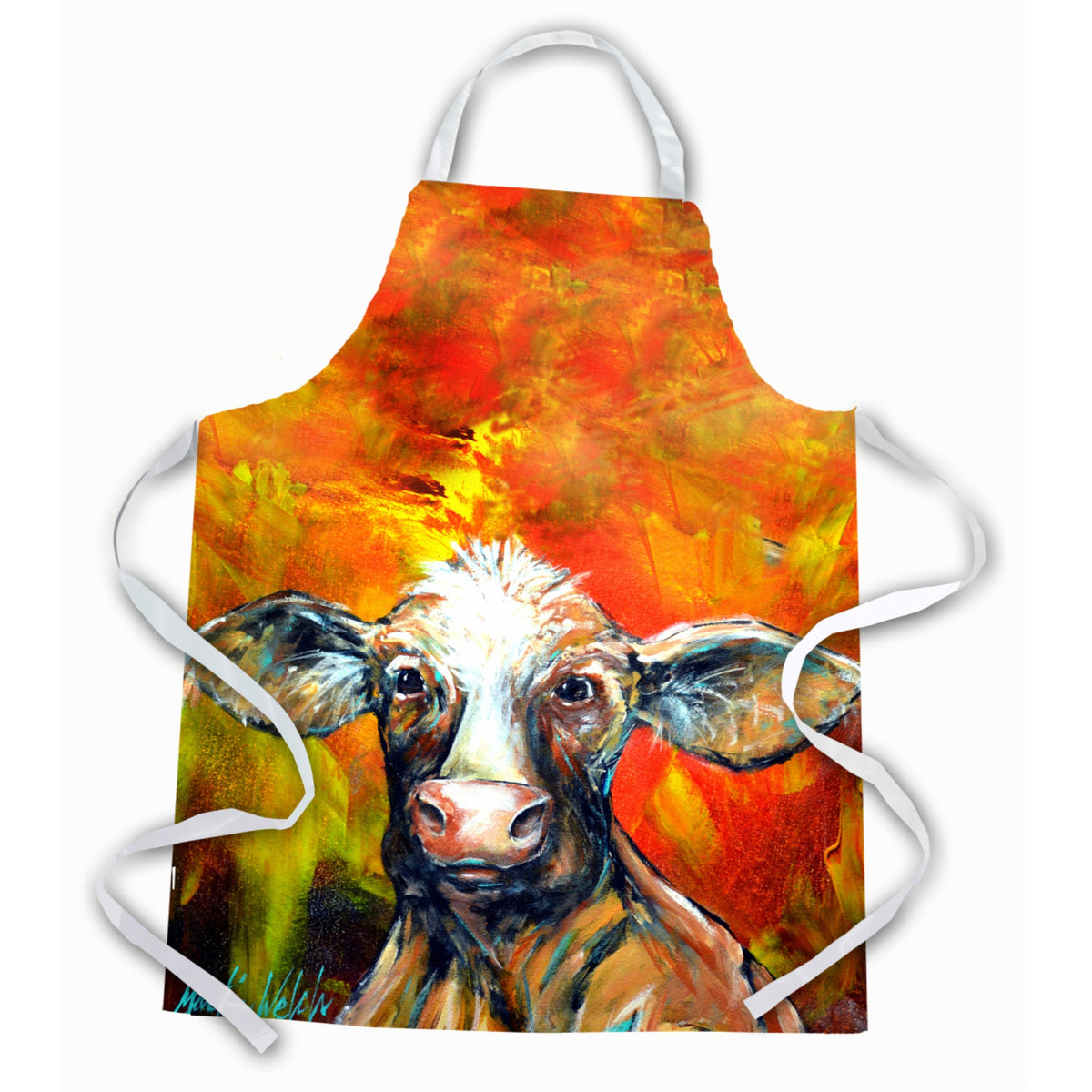 'Caroline'S Treasures Mw1225Apron Another Happy Cow Apron, Large, Multicolor''