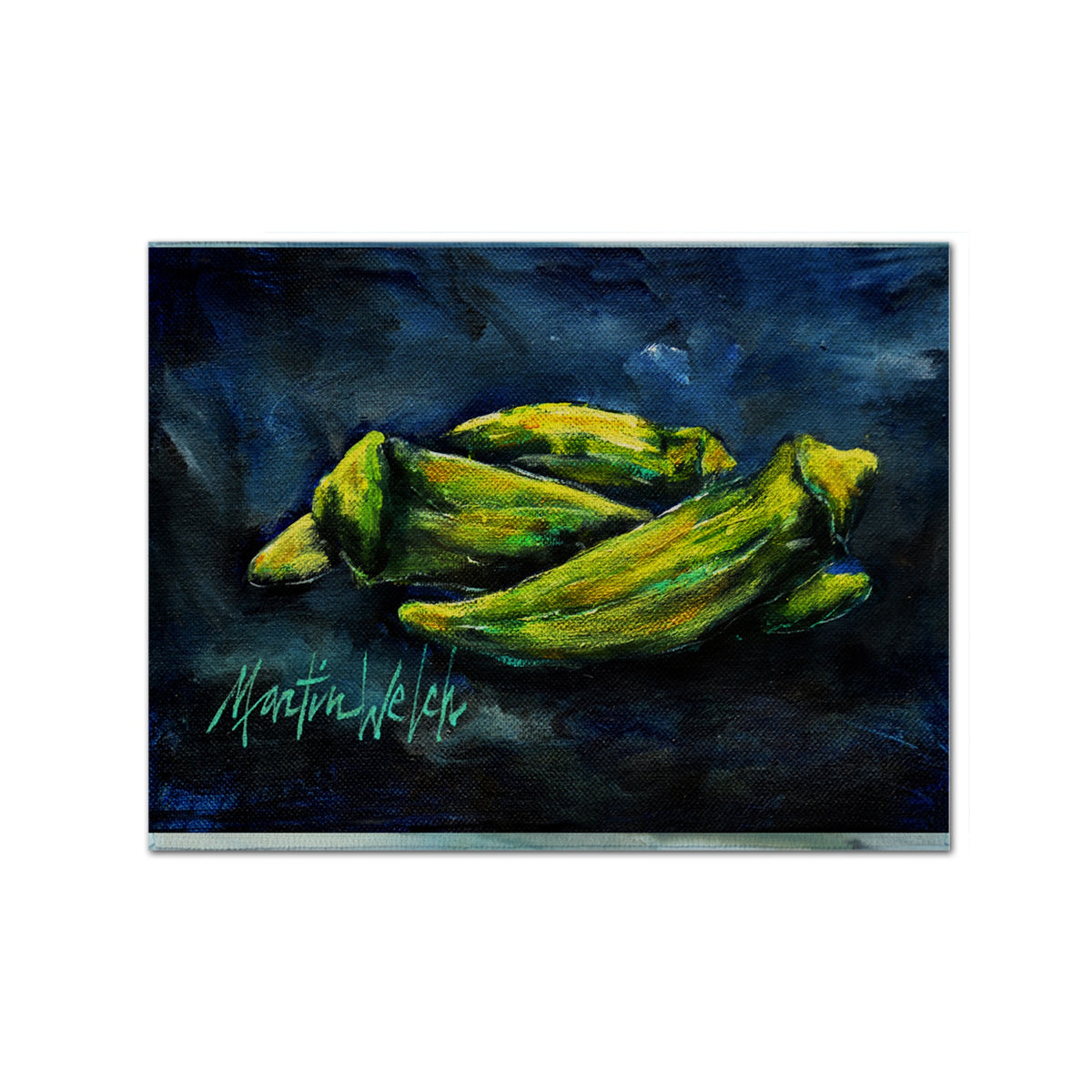 'Caroline'S Treasures Mw1229Plmt Okra Bleu Fabric Placemat, Multicolor''