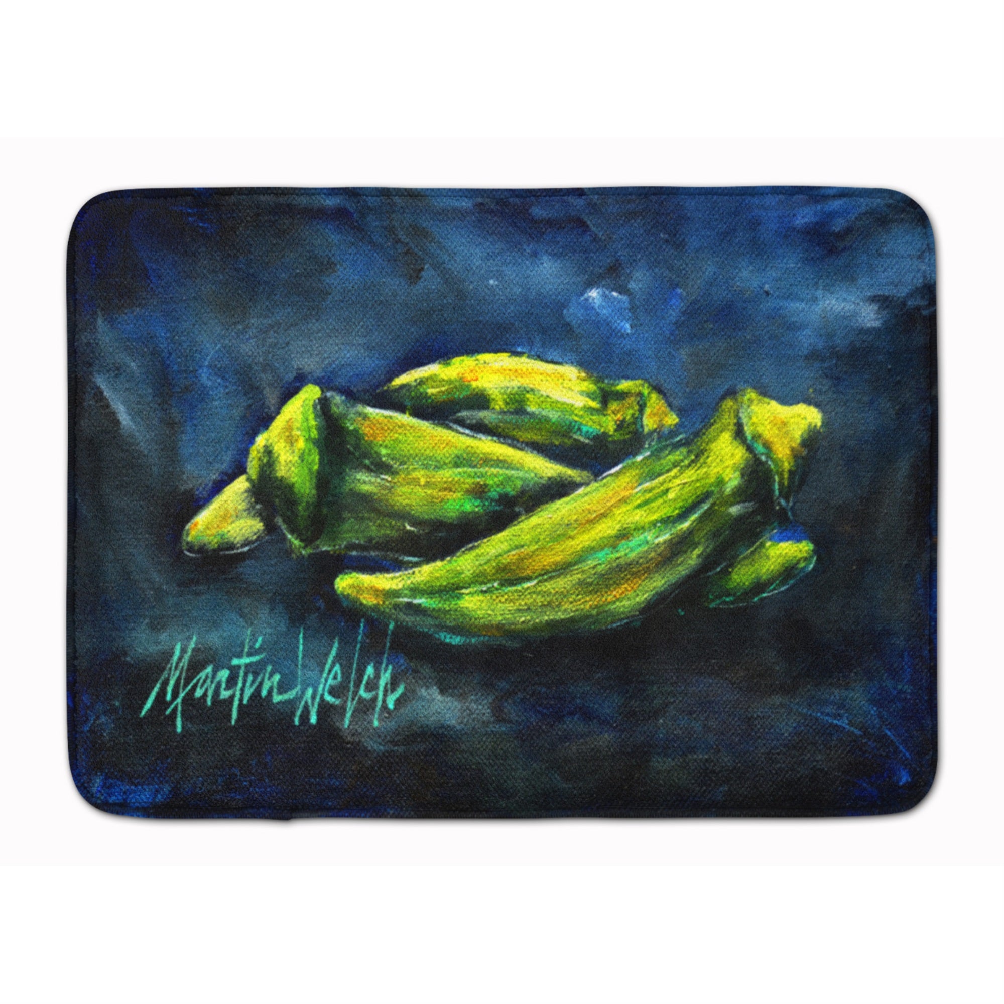 'Caroline'S Treasures Okra Bleu Floor Mat, 19'''' X 27'''', Multicolor''