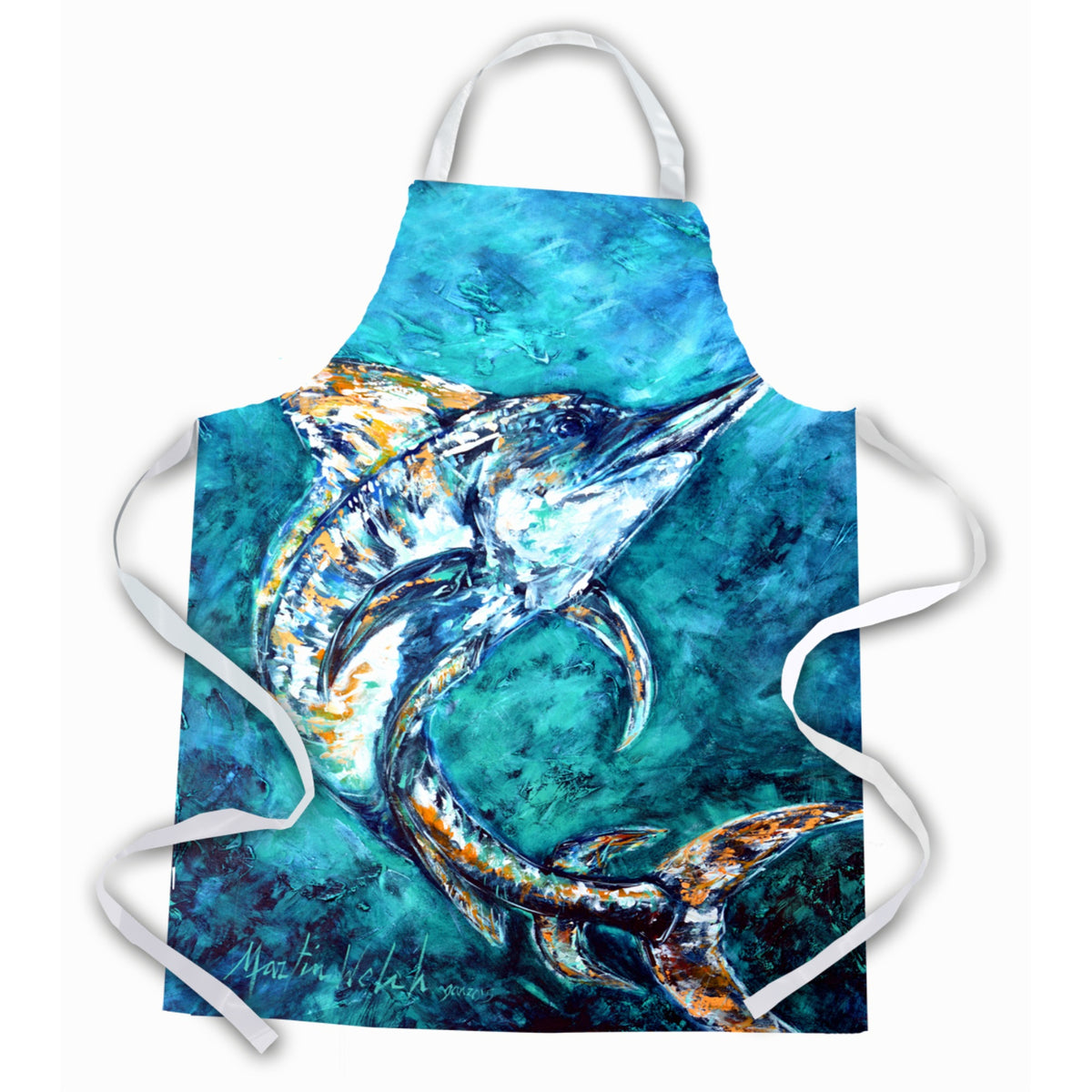 'Caroline'S Treasures Mw1243Apron American Marlin Apron, Large, Multicolor''