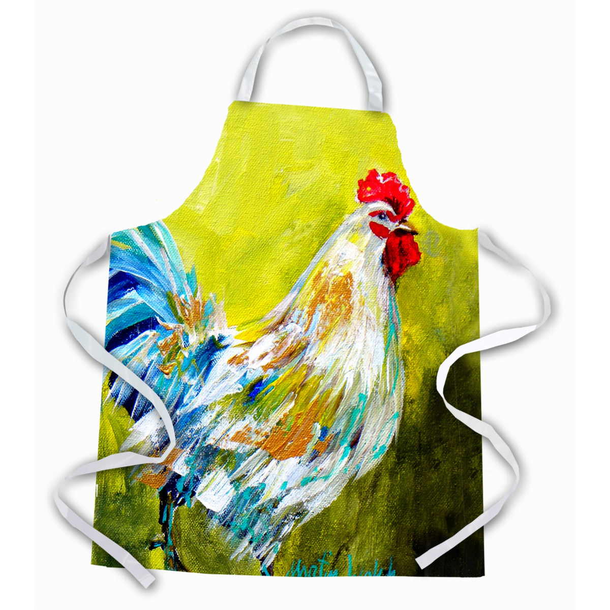 'Caroline'S Treasures Mw1247Apron High Step Rooster Apron, Large, Multicolor''