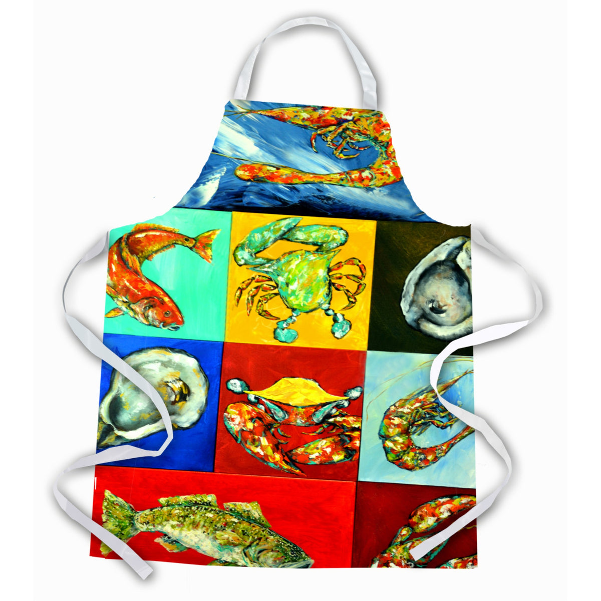 'Caroline'S Treasures Mw1250Apron Mixed Seafood Apron, Large, Multicolor''