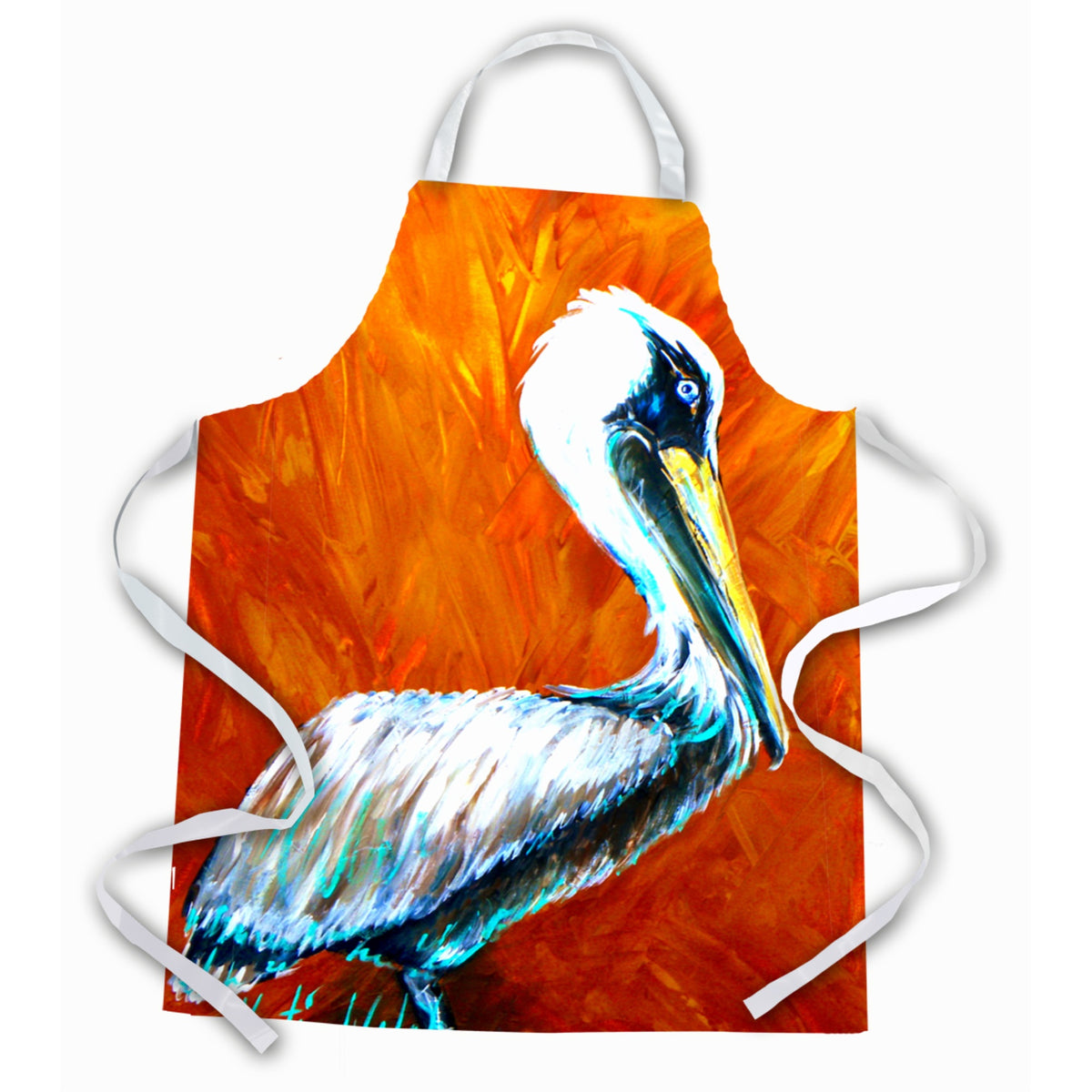 'Caroline'S Treasures Mw1252Apron Proud Pelican Apron, Large, Multicolor''