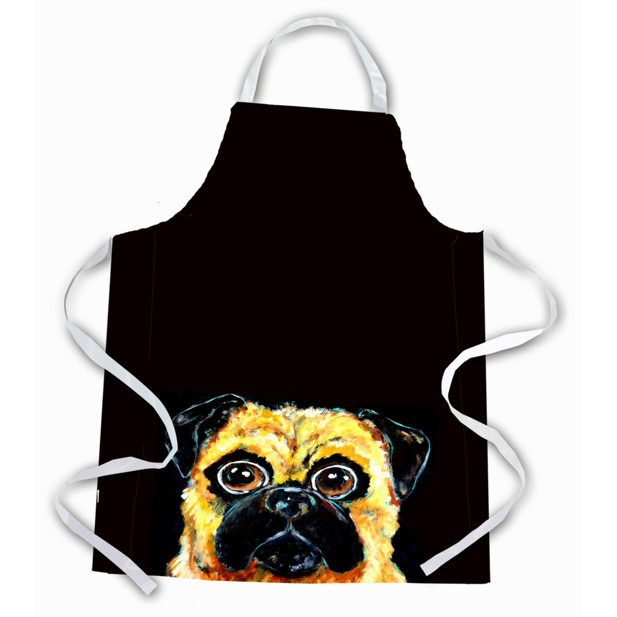 'Caroline'S Treasures Mw1254Apron Pug It Out Apron, Large, Multicolor''