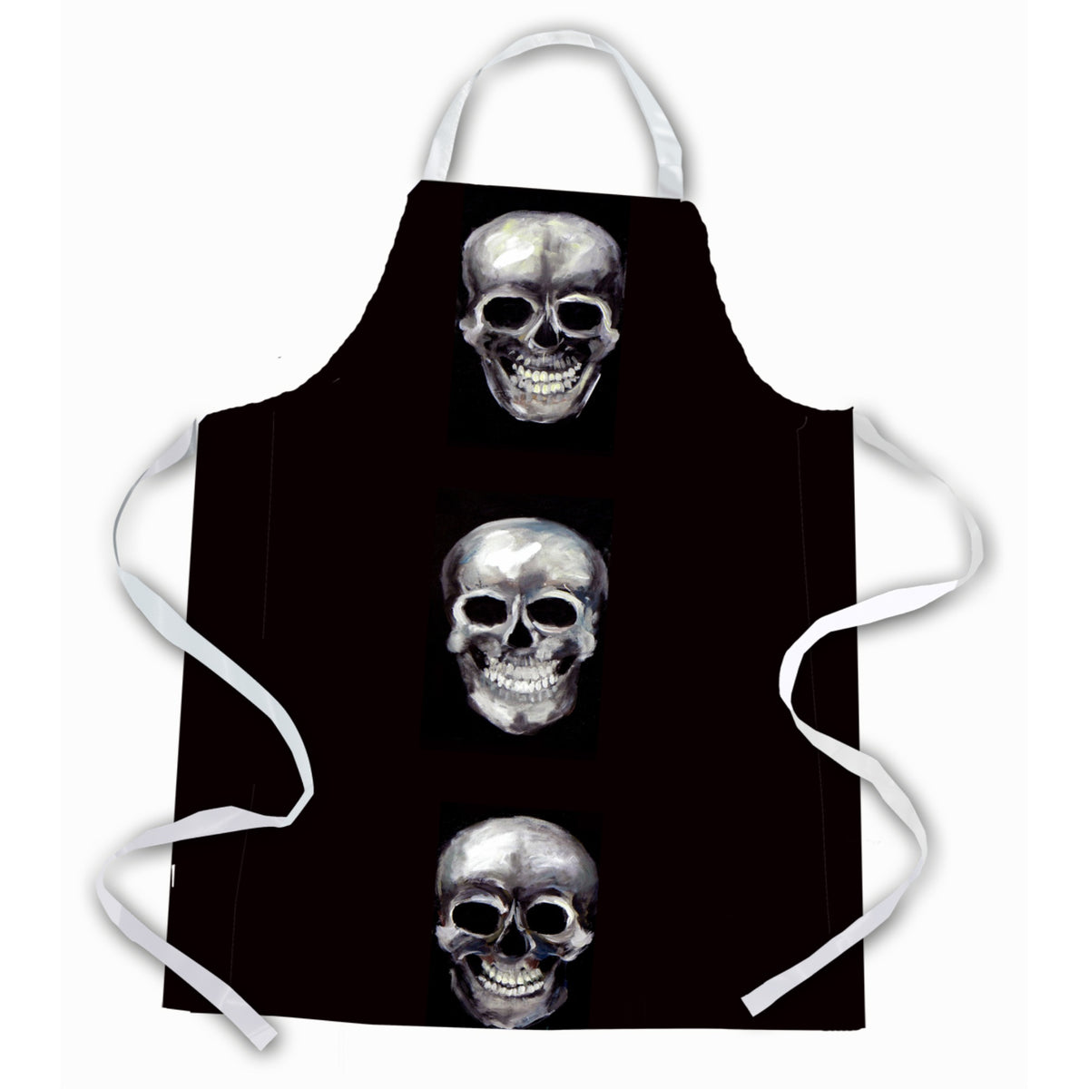 'Caroline'S Treasures Mw1255Apron Say Cheese Skulls Apron, Large, Multicolor''