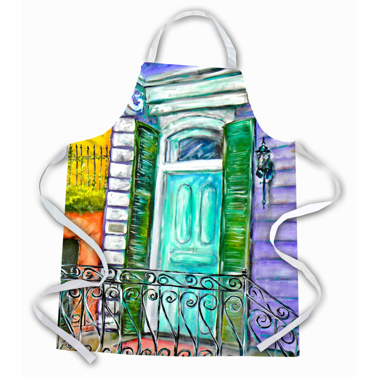 'Caroline'S Treasures Mw1261Apron The House Next Door Apron, Large, Multicolor''