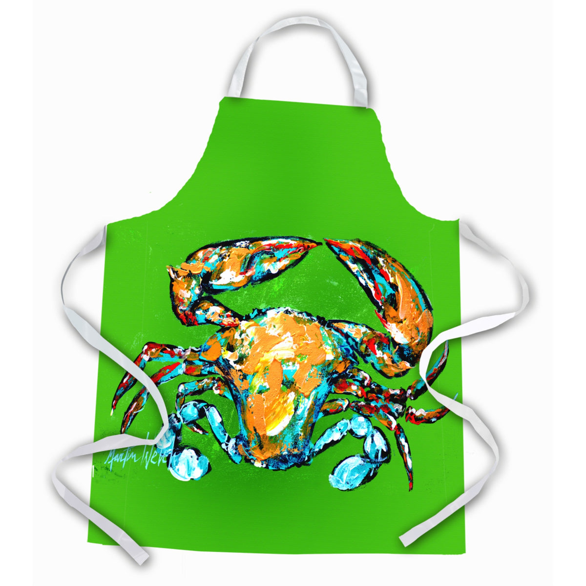'Caroline'S Treasures Mw1264Apron Wide Load Crab Apron, Large, Multicolor''