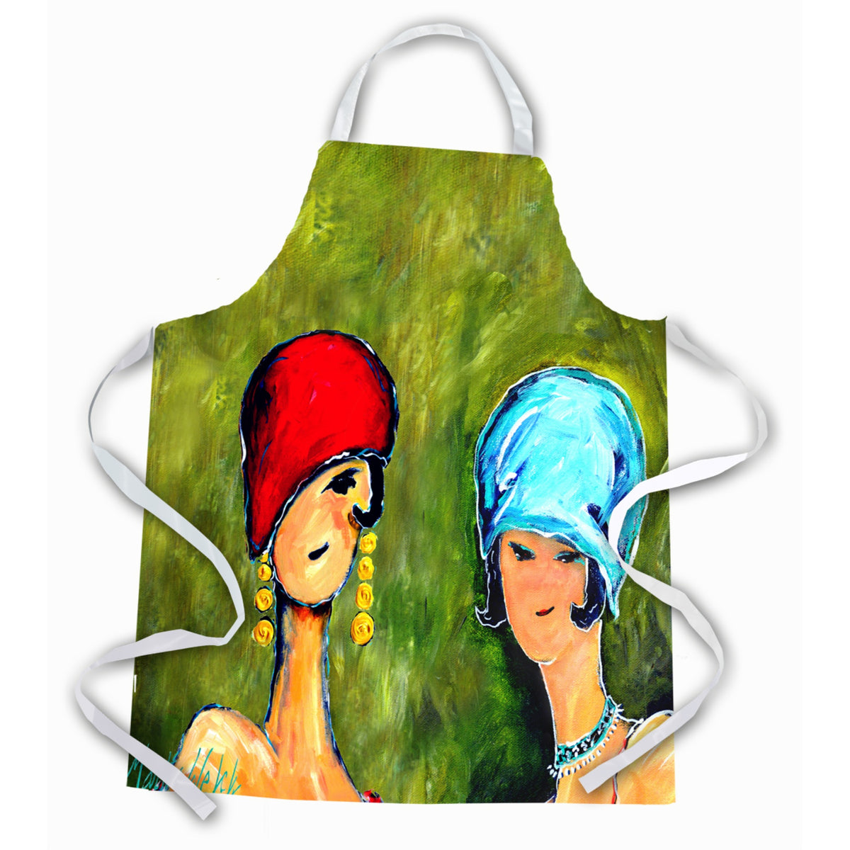 'Caroline'S Treasures Mw1265Apron Young Voncile And Azaline Apron, Large, Multicolor''
