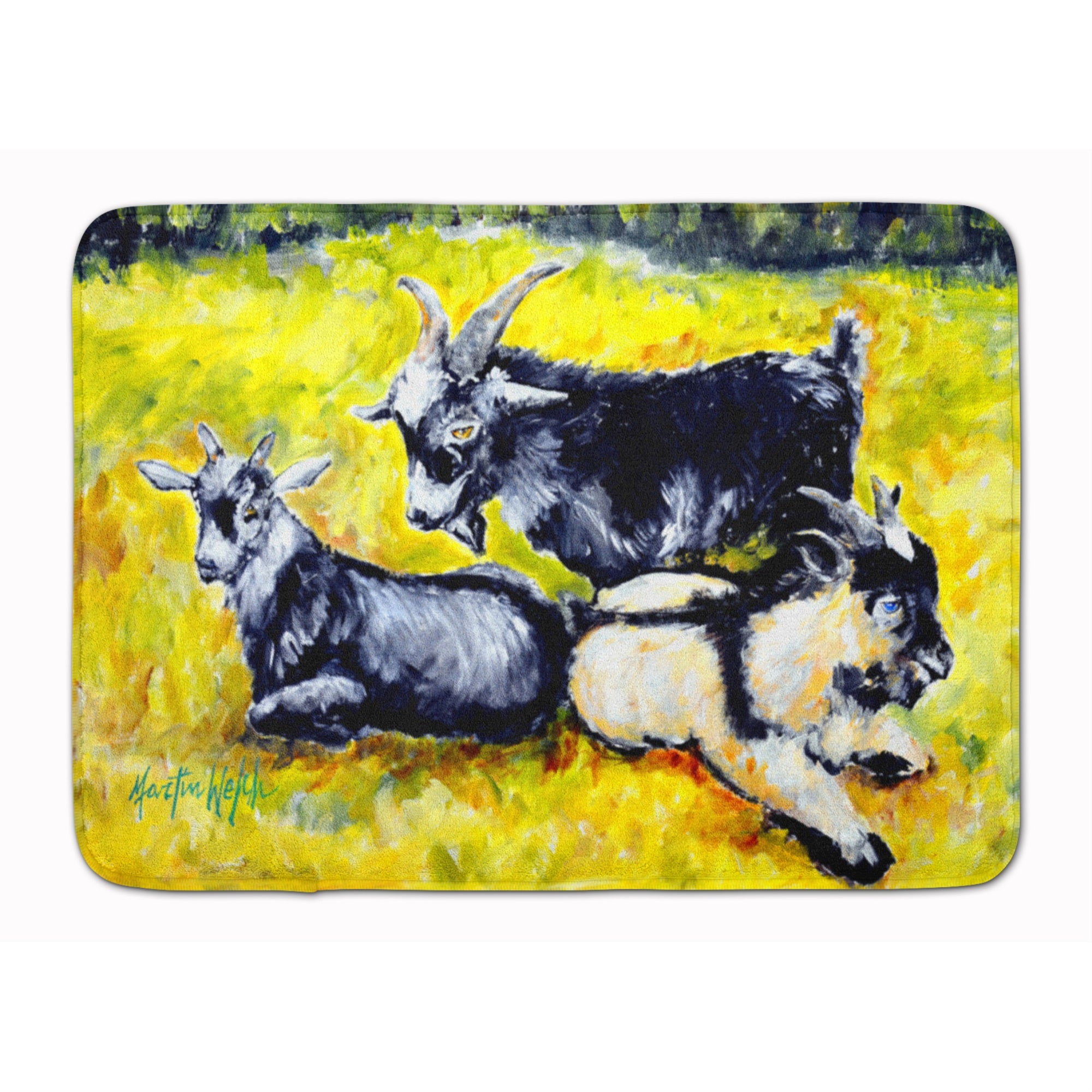 'Caroline'S Treasures Three Goats Machine Washable Memory Foam Mat Doormats, Multicolor''