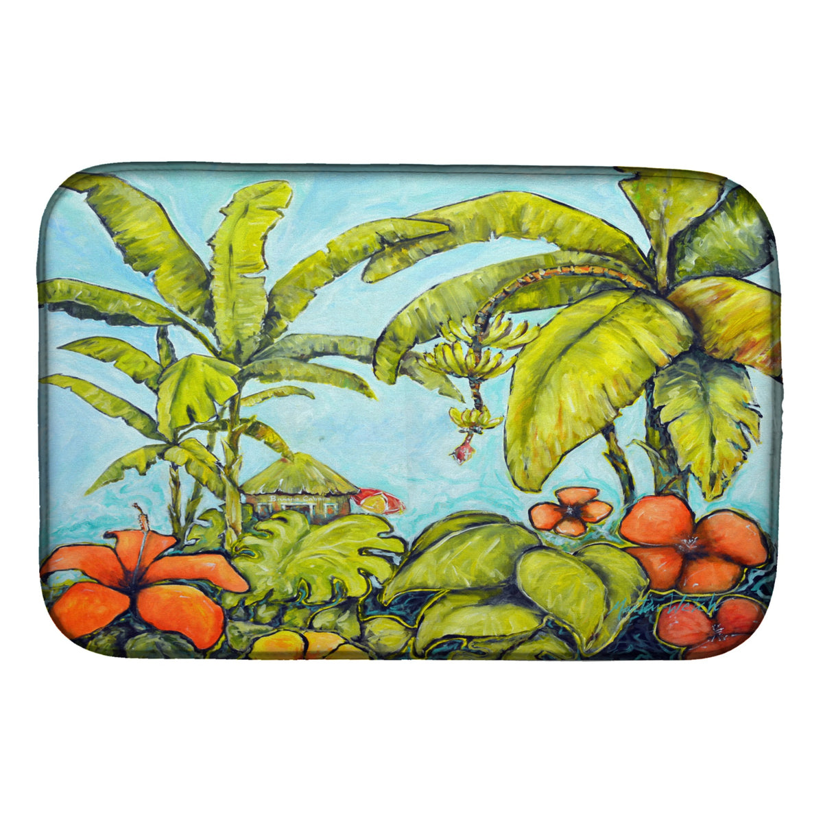 'Caroline'S Treasures Mw1268Ddm Banana Cabana Dish-Drying-Mats, 14 X 21, Multicolor''