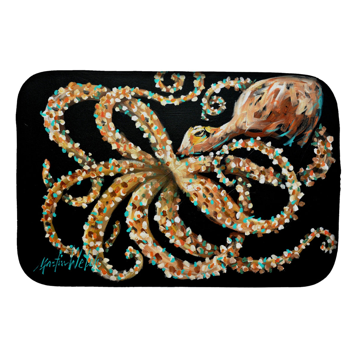 'Caroline'S Treasures Mw1275Ddm Eye On You Octopus Dish-Drying-Mats, 14 X 21, Multicolor''