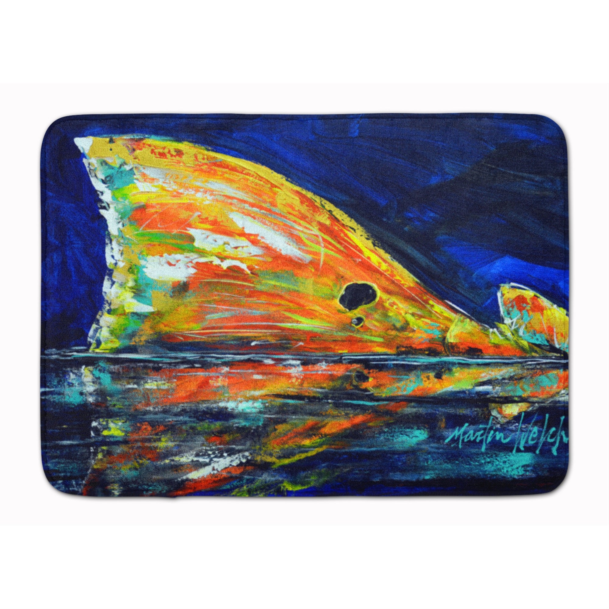 'Caroline'S Treasures Flipper Red Fish Machine Washable Memory Foam Mat Doormats, Multicolor''