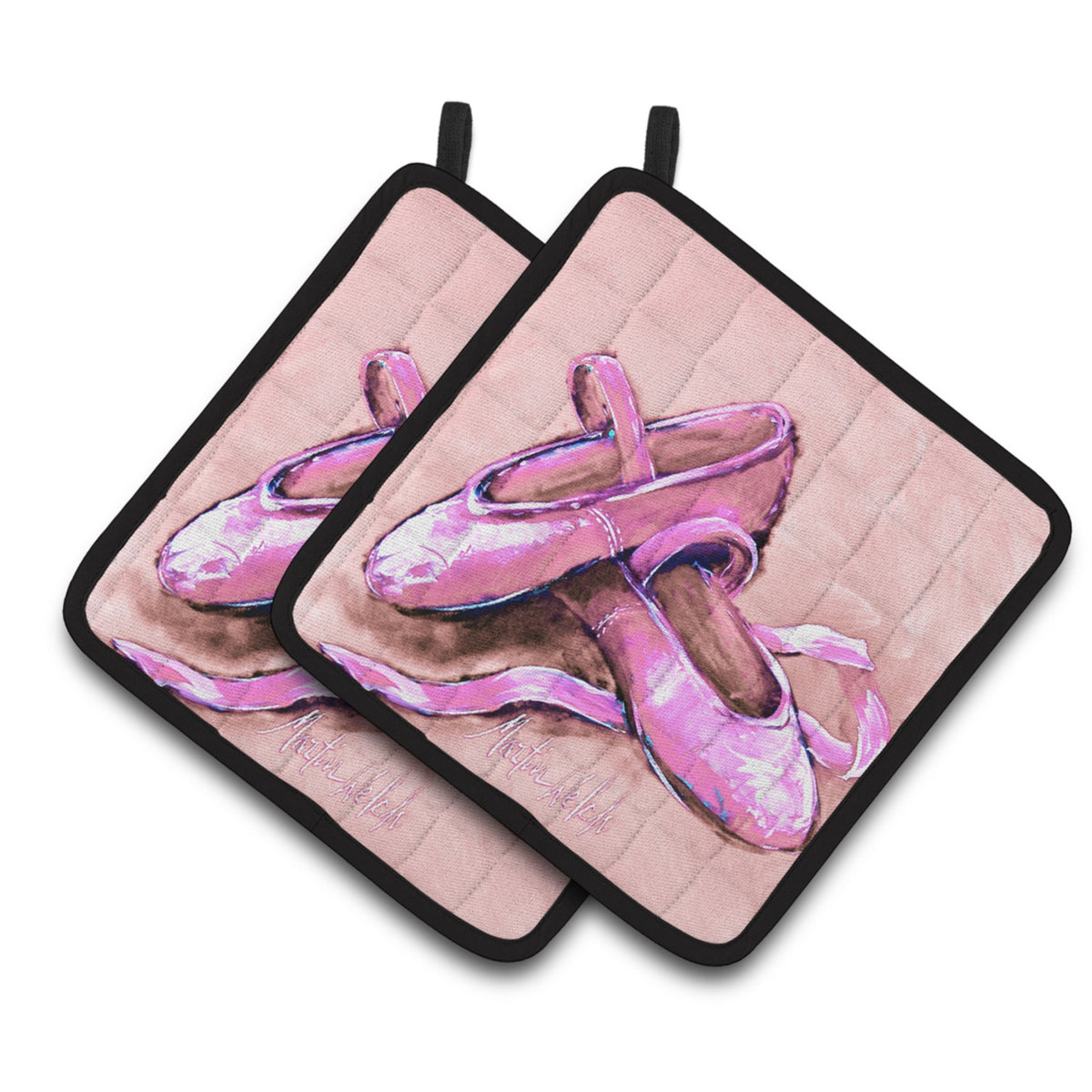 'Caroline'S Treasures Mw1305Pthd Ballet Shoes Pink Pair Of Pot Holders Potholders, Multicolor''