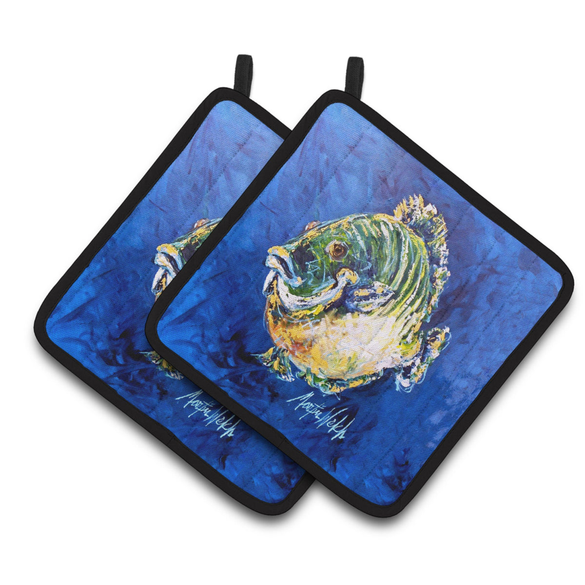 'Caroline'S Treasures Mw1307Pthd Blue Gill Pair Of Pot Holders Potholders, Multicolor''