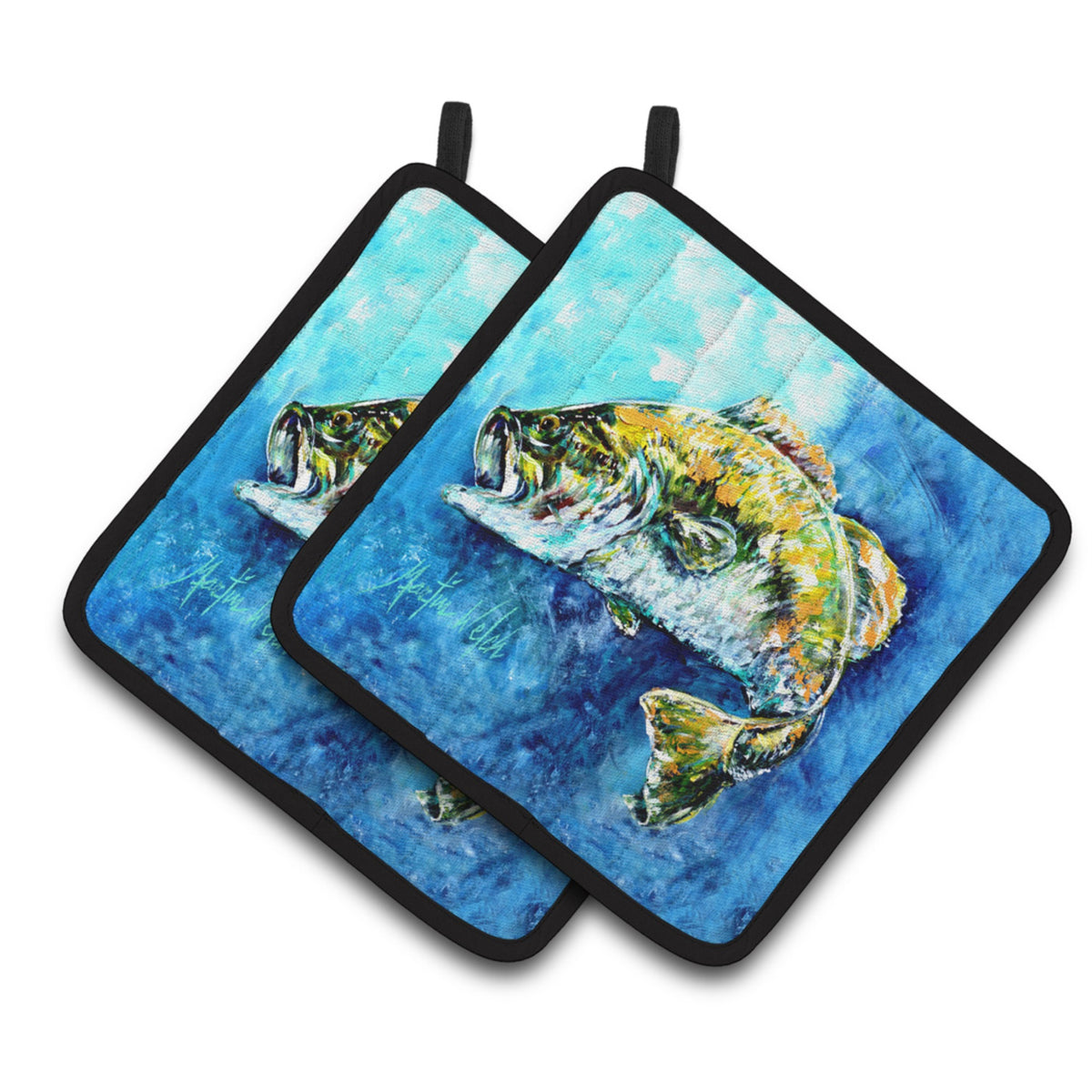 'Caroline'S Treasures Mw1310Pthd Bobby Bass Pair Of Pot Holders Potholders, Multicolor''