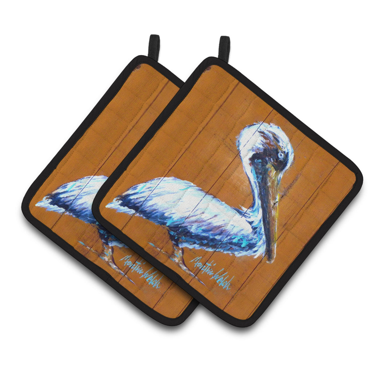 'Caroline'S Treasures Mw1330Pthd Pelican Hangin In Pair Of Pot Holders Potholders, Multicolor''
