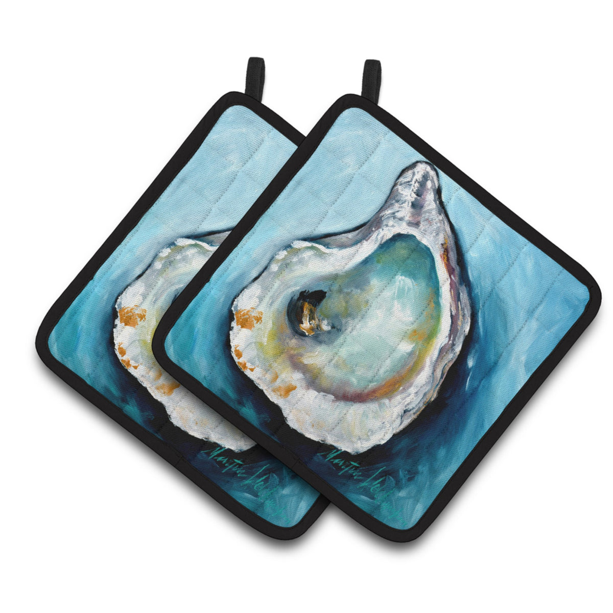 'Caroline'S Treasures Mw1332Pthd Oyster J Mac Pair Of Pot Holders Potholders, Multicolor''