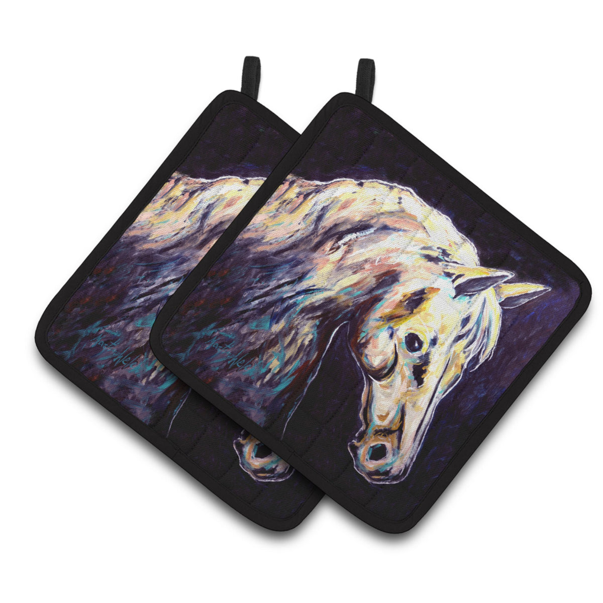 'Caroline'S Treasures Mw1333Pthd Knight Horse Pair Of Pot Holders Potholders, Multicolor''