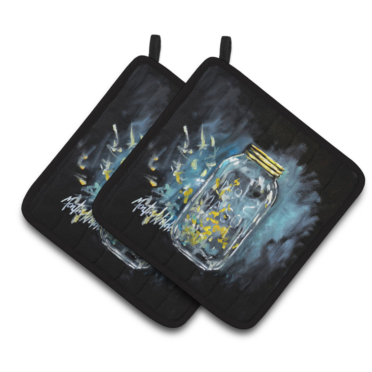 'Caroline'S Treasures Mw1335Pthd Lightning Bugs Pair Of Pot Holders Potholders, Multicolor''