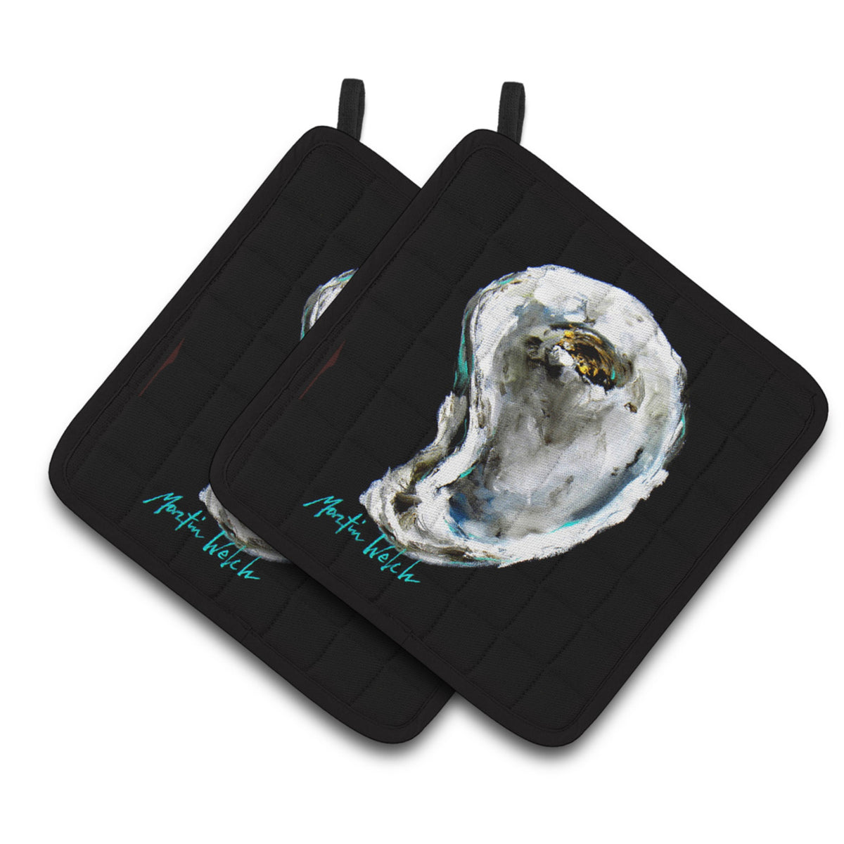 'Caroline'S Treasures Mw1336Pthd Lucky Oyster Pair Of Pot Holders Potholders, Multicolor''