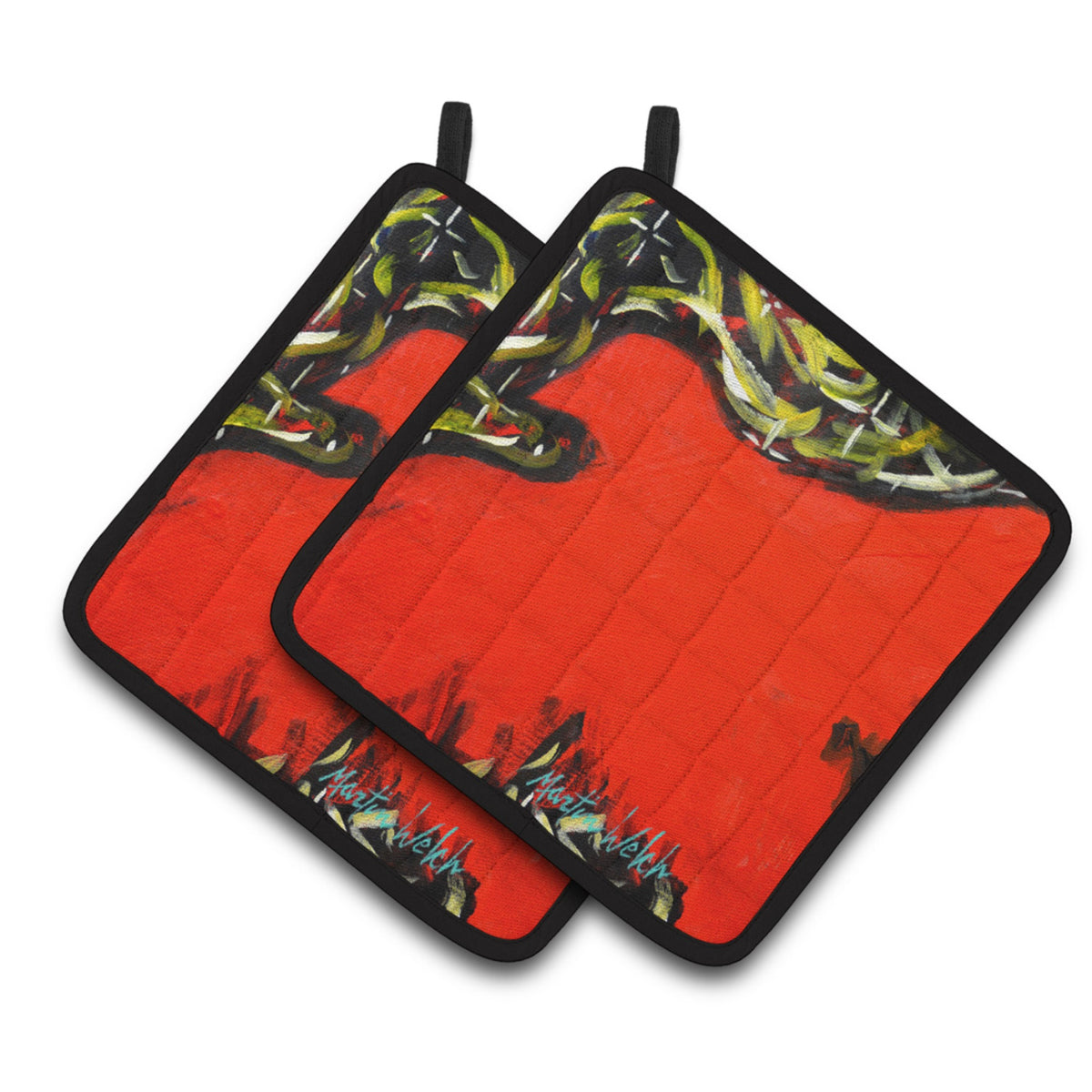 'Caroline'S Treasures Mw1348Pthd Scared Crow Pair Of Pot Holders Potholders, Multicolor''