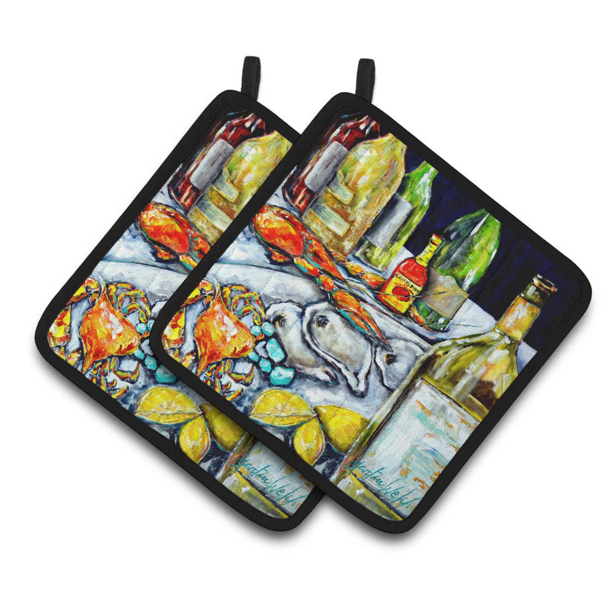 'Caroline'S Treasures Mw1349Pthd Sit A Spell Pair Of Pot Holders Potholders, Multicolor''