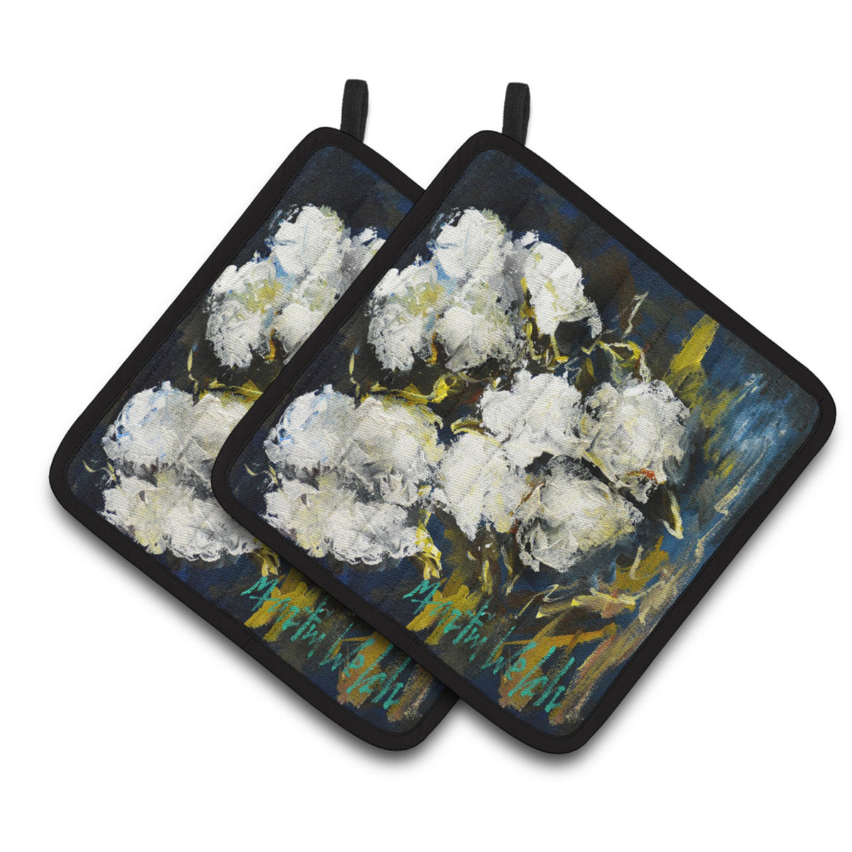 'Caroline'S Treasures Mw1357Pthd Three Boll Cotton Pair Of Pot Holders Potholders, Multicolor''