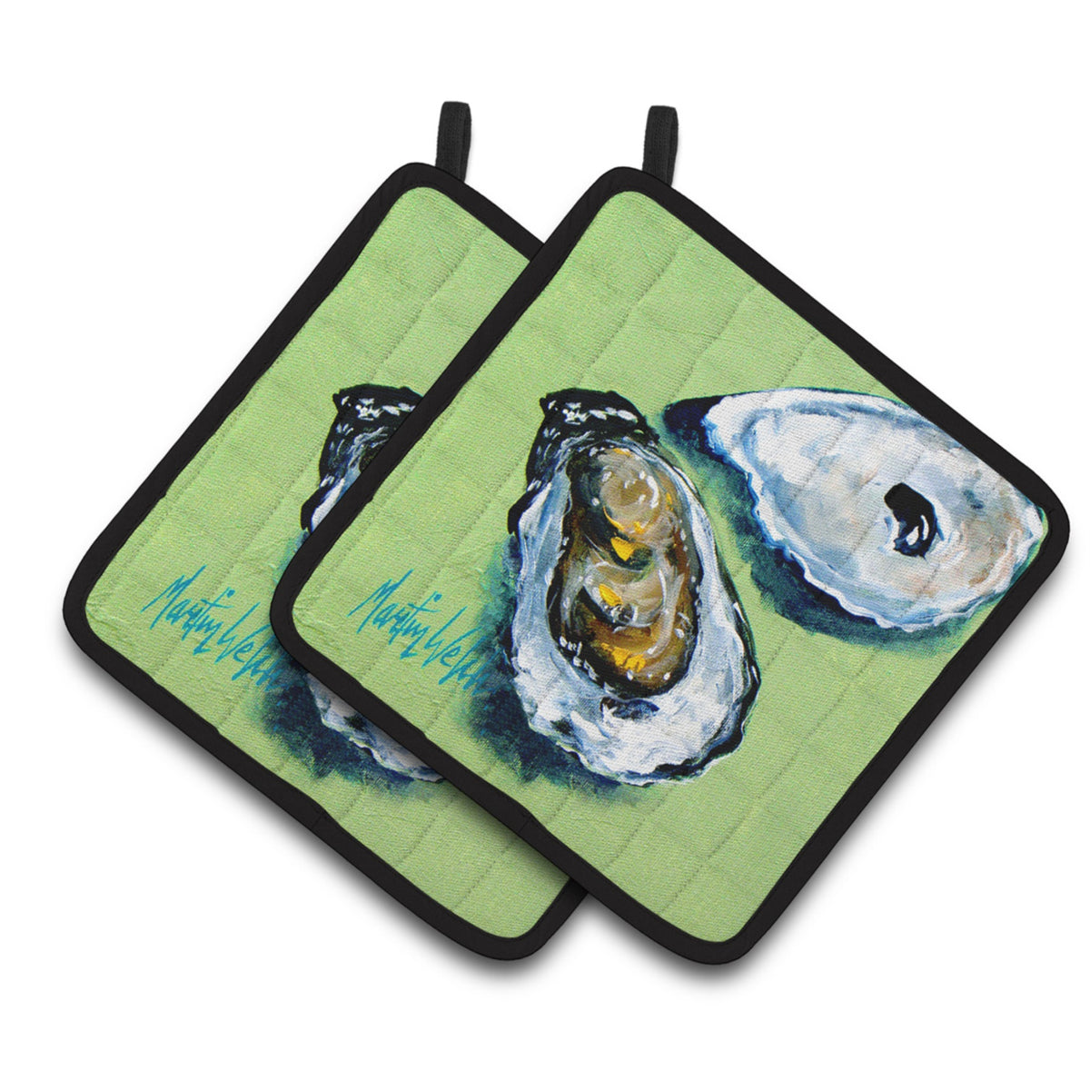'Caroline'S Treasures Mw1361Pthd Two Shells Oyster Pair Of Pot Holders Potholders, Multicolor''
