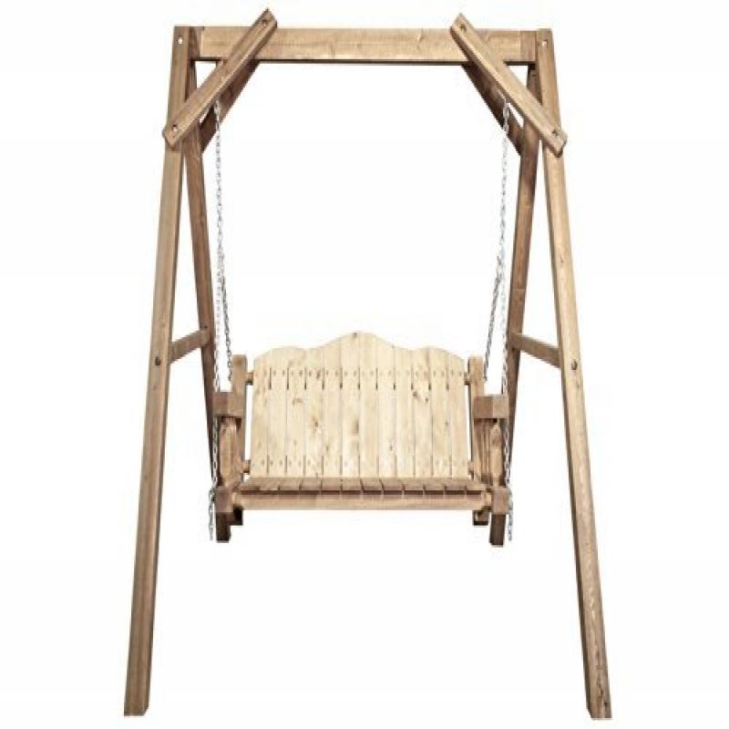 Homestead Collection Lawn Swing W/ ''A'' Frame, Exterior Stain Finish