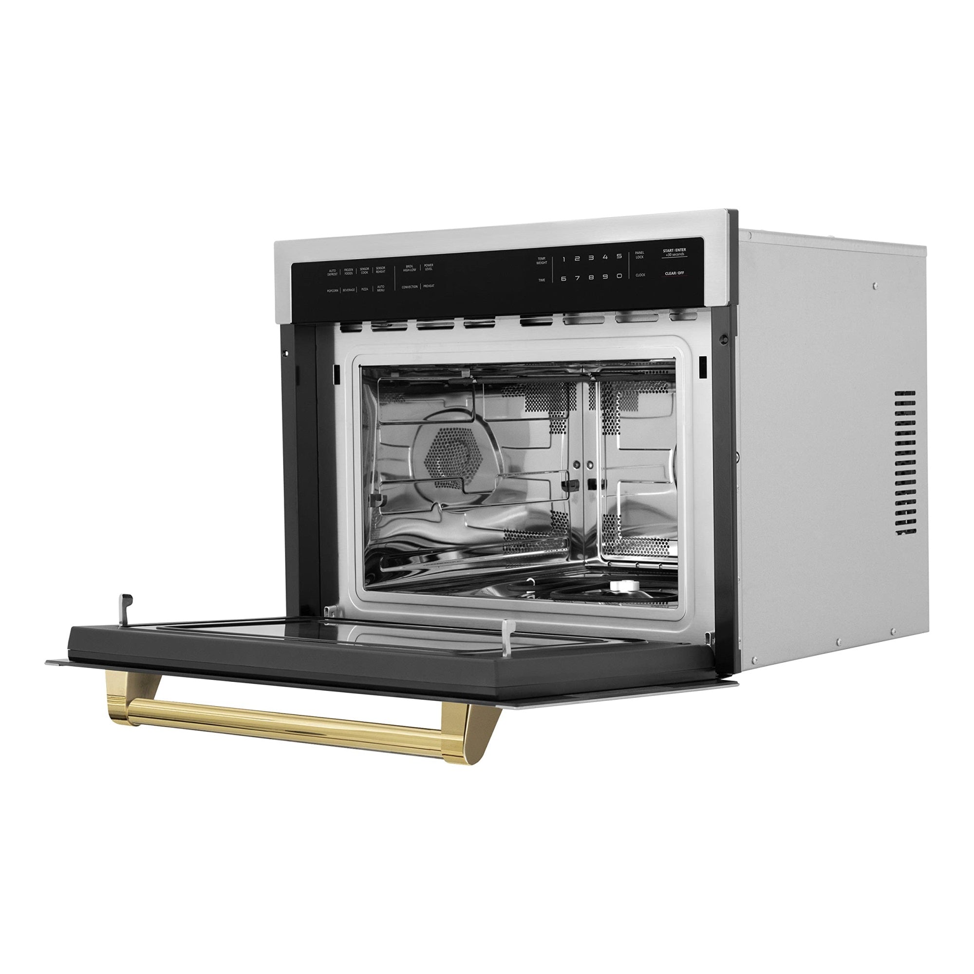 ZLINE Autograph Edition 24'' 1.6 cu ft. Built-in Convection Microwave Oven in Stainless Steel and Gold Accents