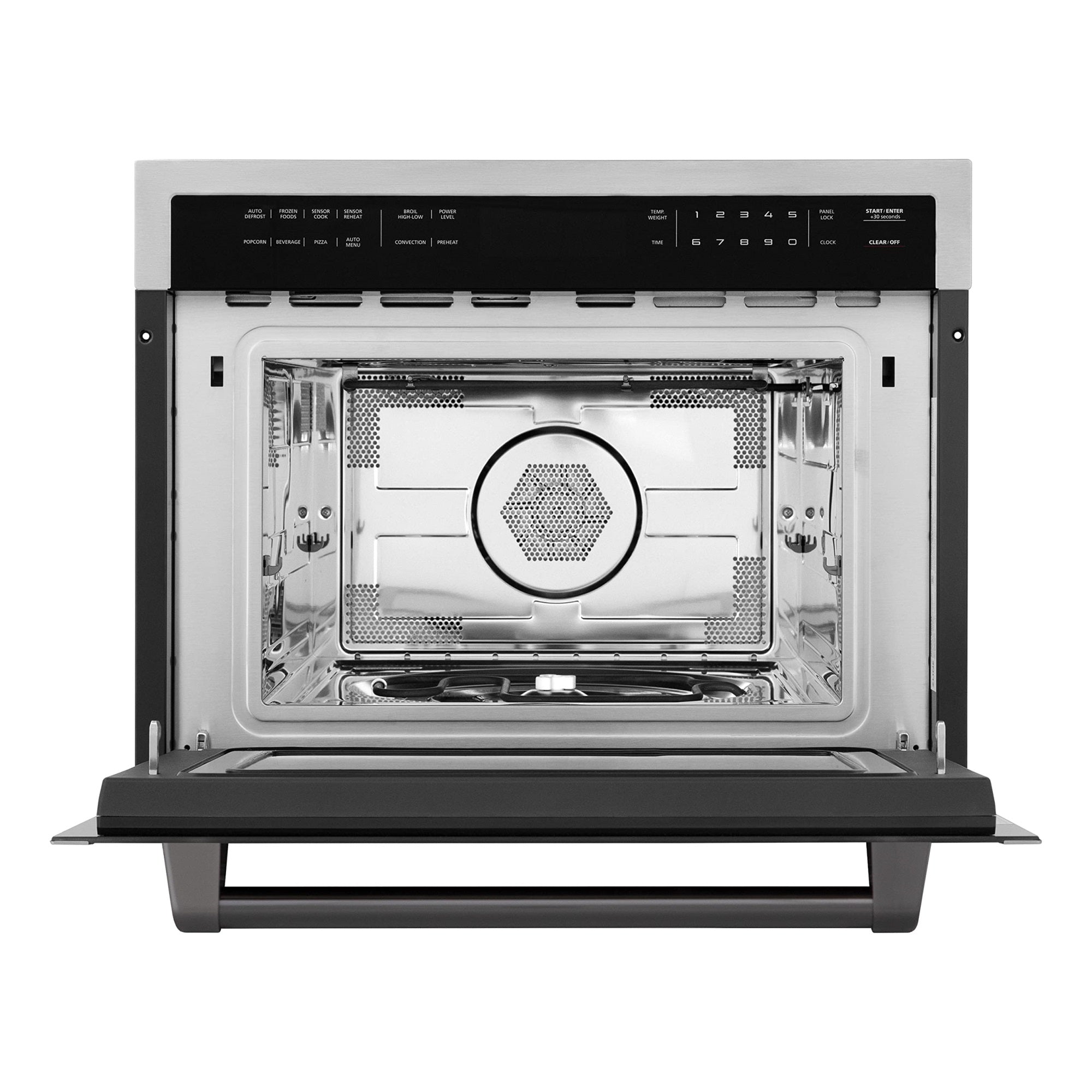 ZLINE Autograph Edition 24'' 1.6 cu ft. Built-in Convection Microwave Oven in Stainless Steel and Matte Black Accents