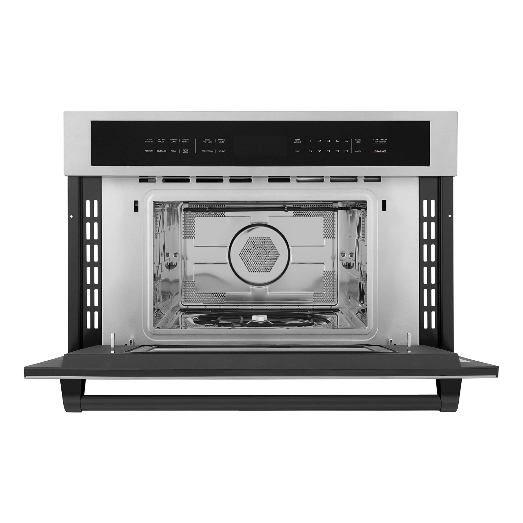 ZLINE Autograph Edition 30'' 1.6 cu ft. Built-in Convection Microwave Oven in Stainless Steel and Matte Black Accents