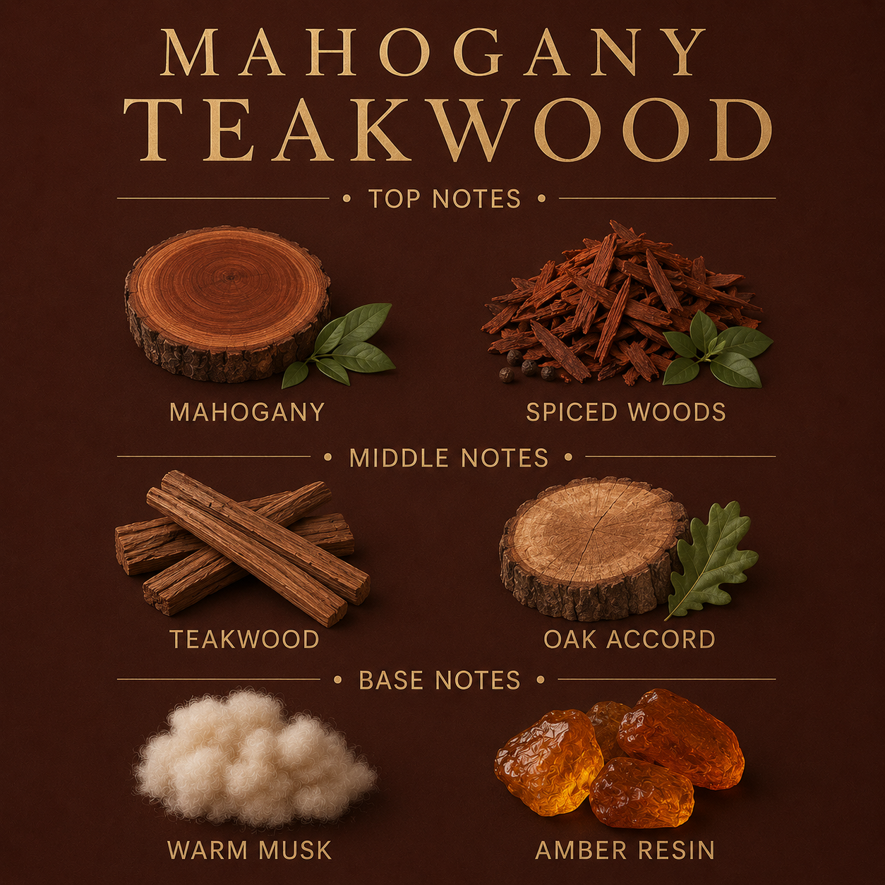 Mahogany Teakwood 3-Wick Candle