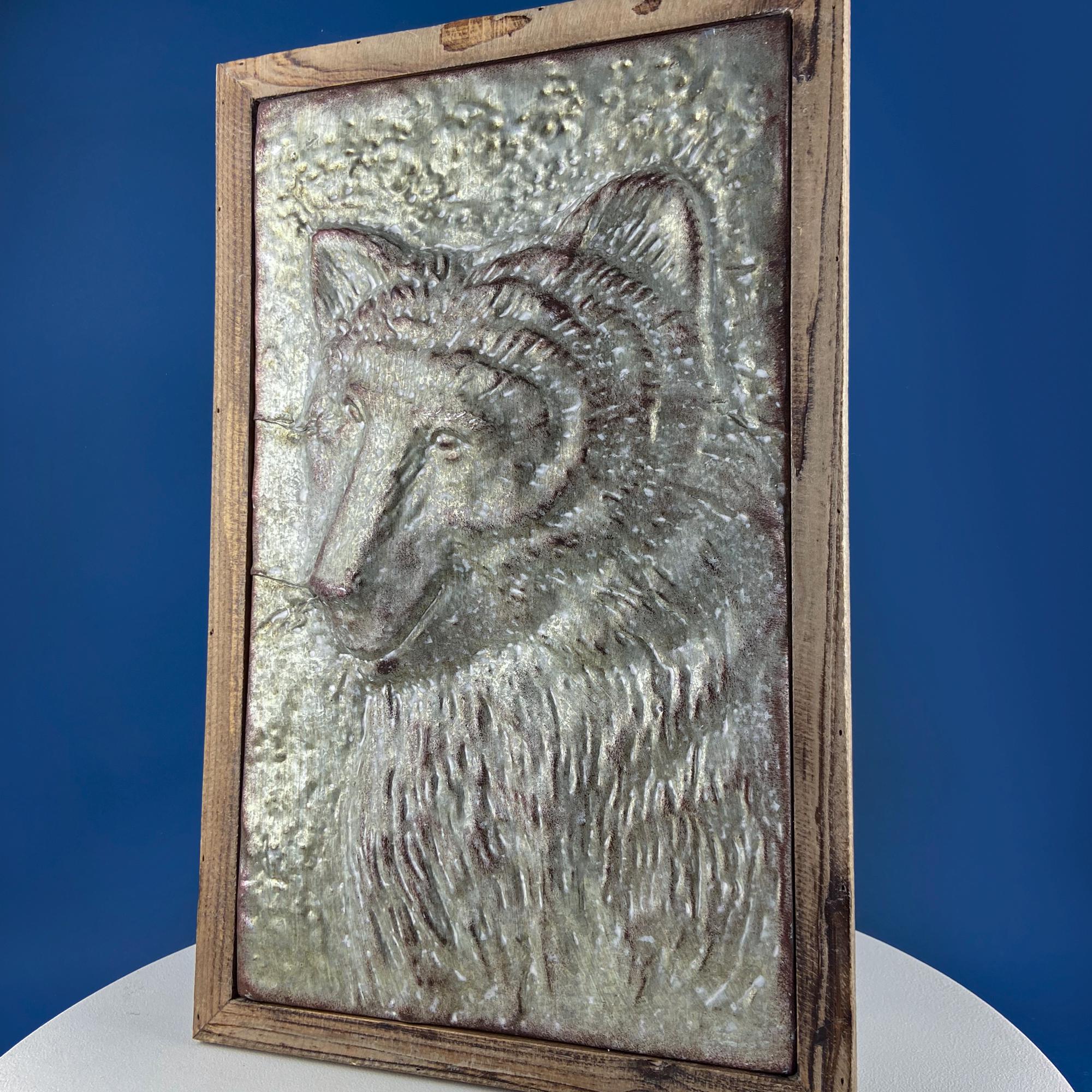 Large Hand Pounded Metal Bear Wall Art. Rustic Animal Relief for Cabin or Kids Room. Gift For Dad Hunter Animal Lover. Whimsical Bear Portrait.