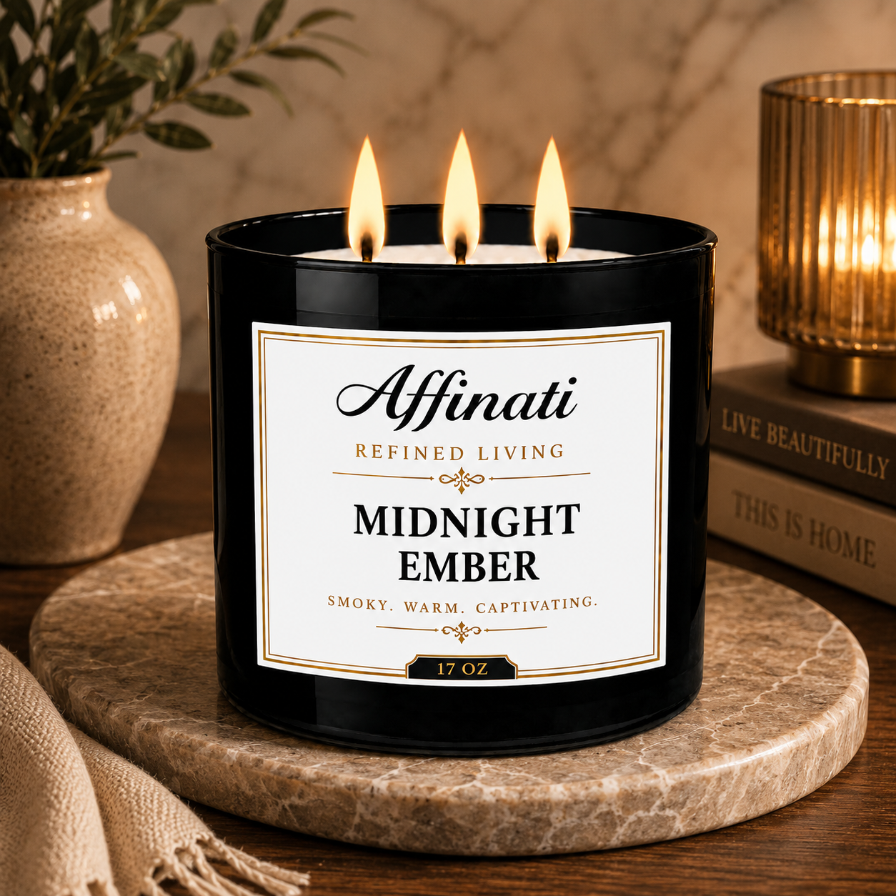 Midnight Ember 3-Wick Candle