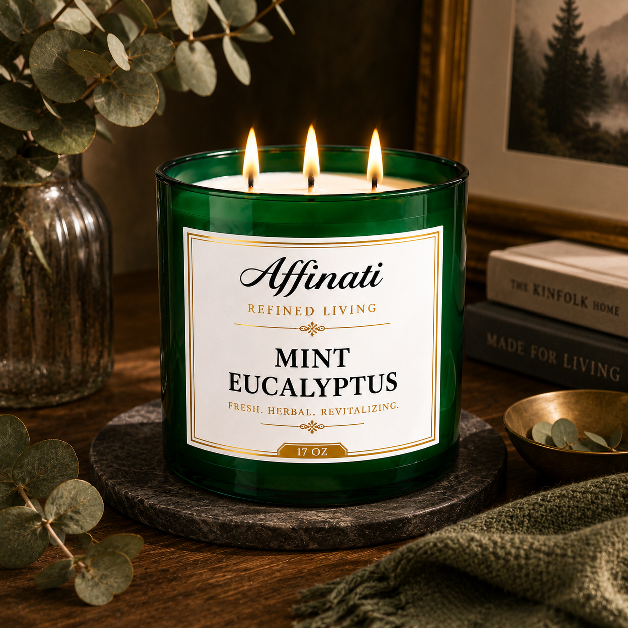 Mint Eucalyptus 3-Wick Candle