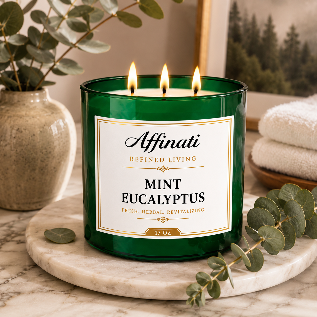 Mint Eucalyptus 3-Wick Candle