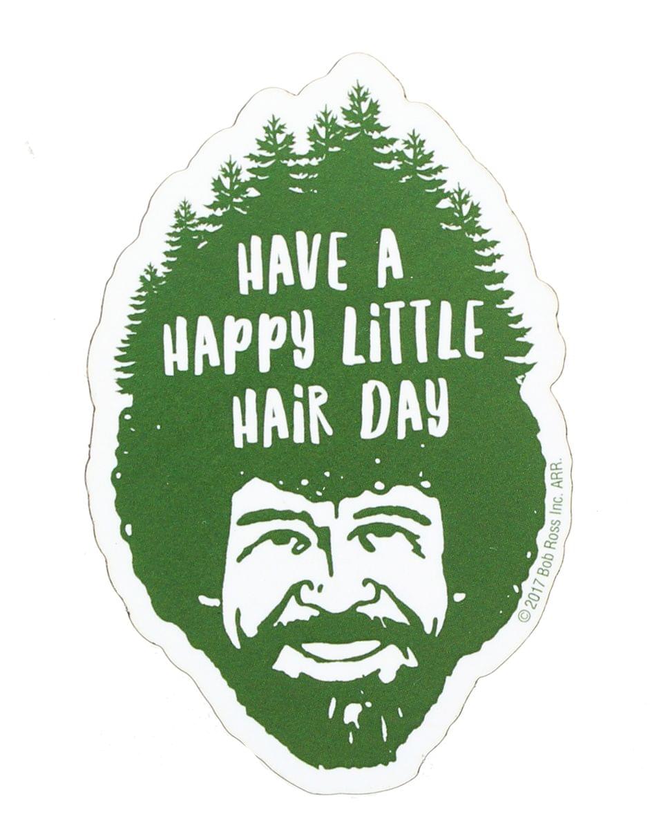 Bob Ross 3 Funky chunky Magnet: Happy Little Hair Day