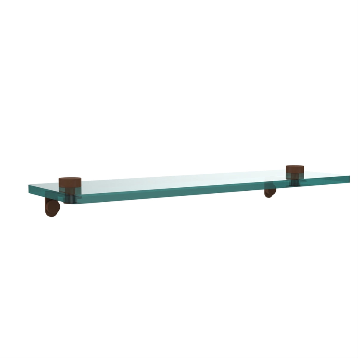 Ns-1/16-Abz 16 Inch Glass Vanity Shelf With Beveled Edges, Antique Bronze