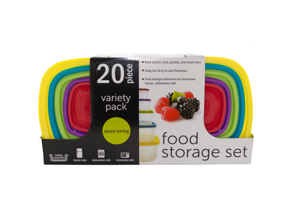 20Piece Variety Pack Food Storage containers Set