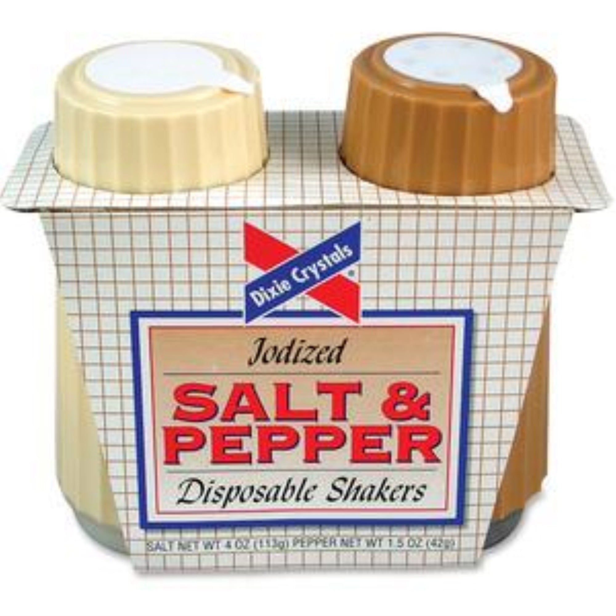 Dixie Crystals Salt & Pepper Shakers Set - Salt, Pepper - 2/Pack