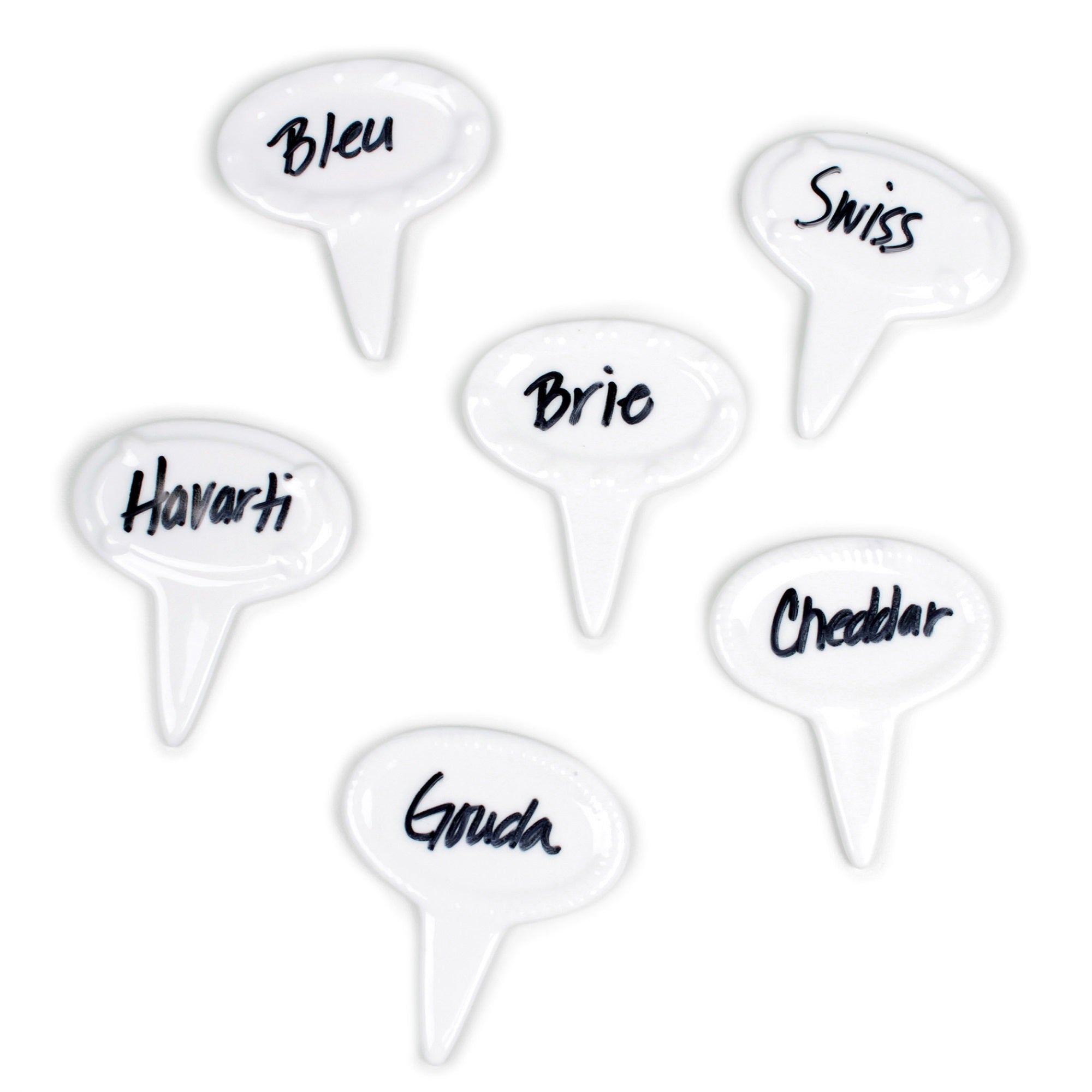 RSVP Intl Oval Cheese Marker (Set of 6)