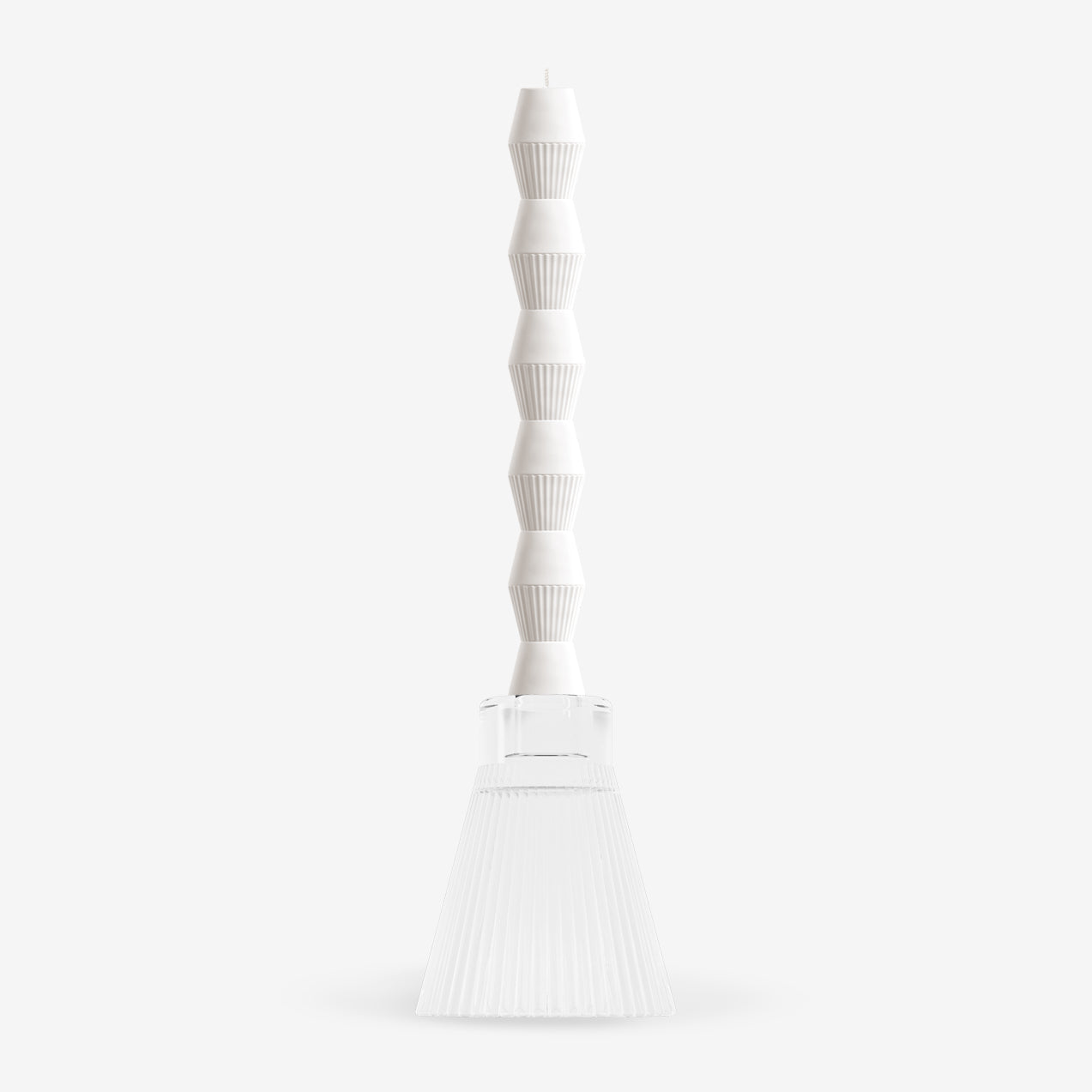 ZAI Geometric Pillar Candle in Ivory