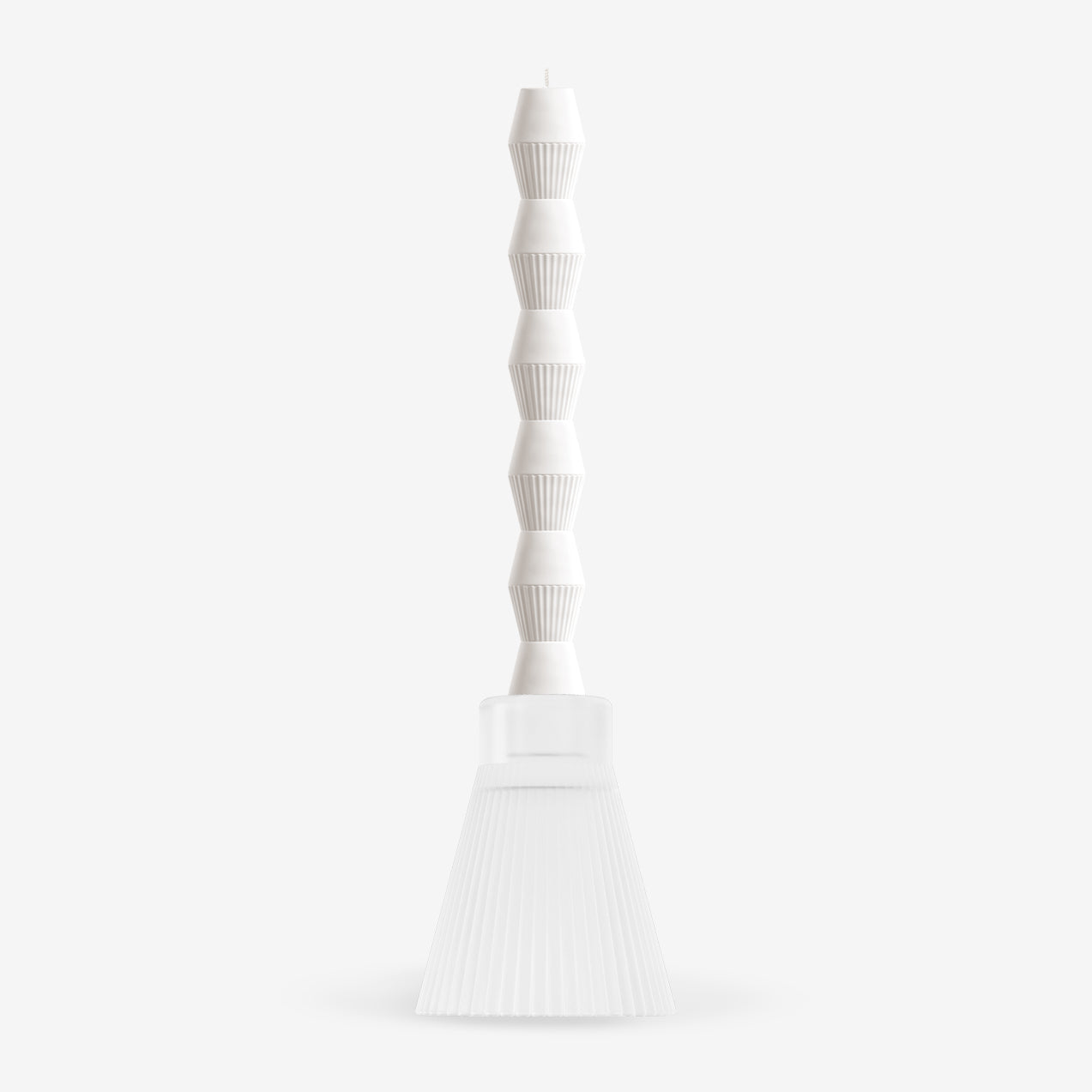 ZAI Geometric Pillar Candle in Ivory