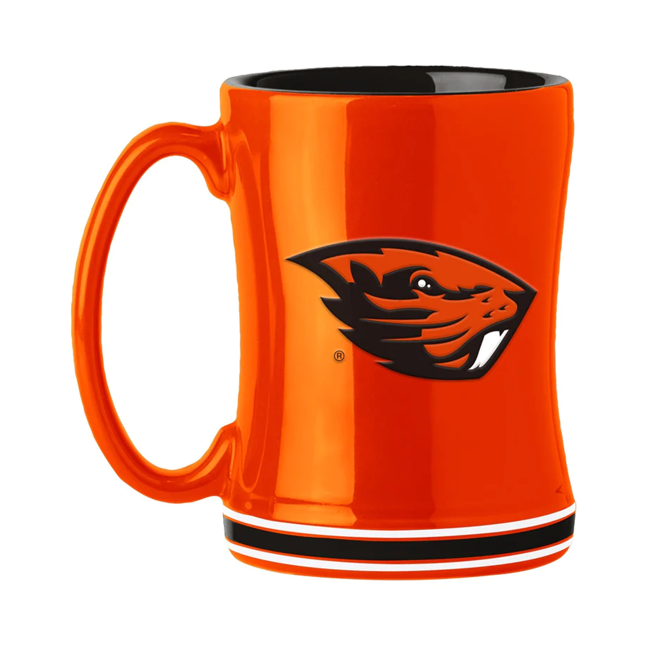 Oregon State Beavers Coffee Mug 14Oz Sculpted Relief Team Color