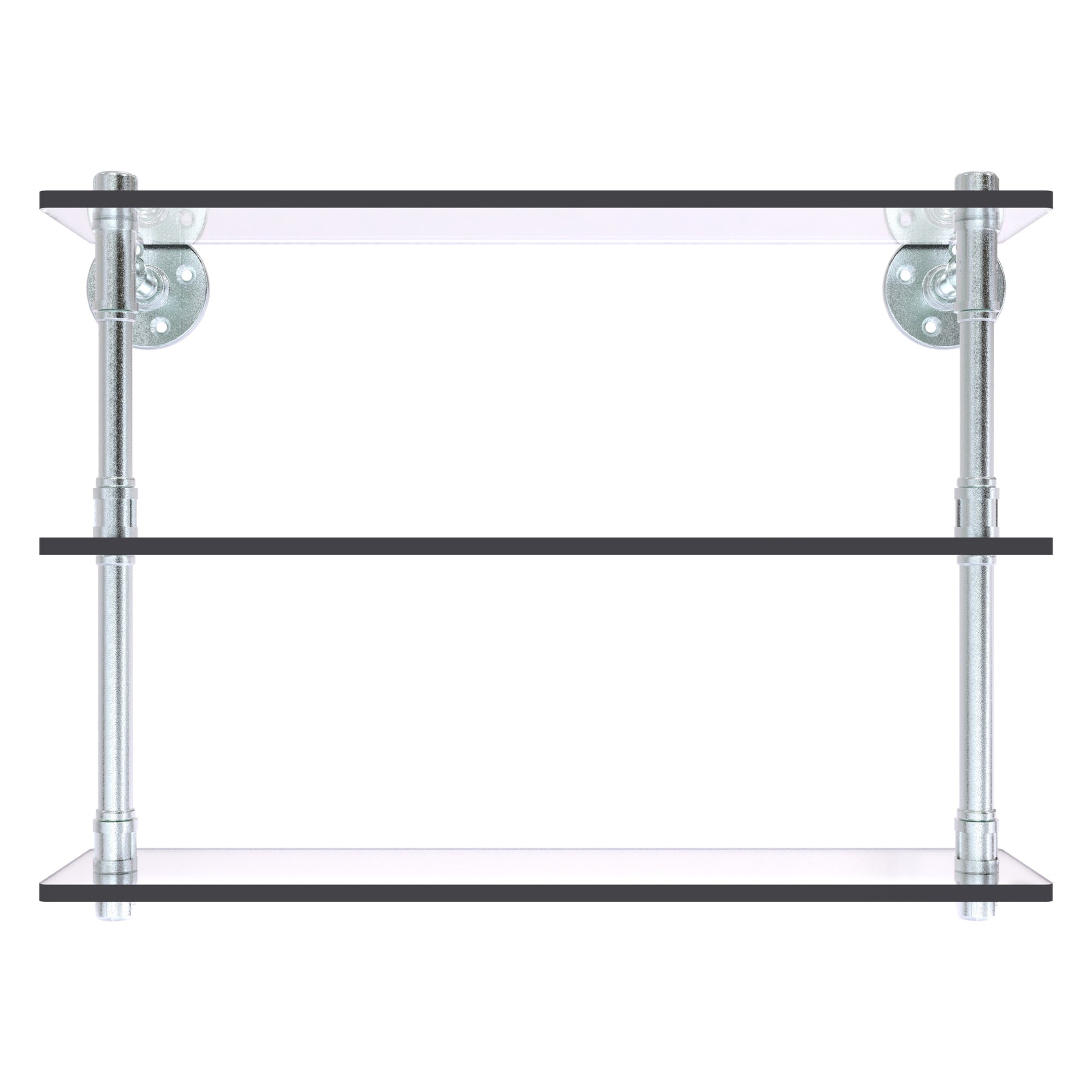Pipeline Collection 16 Inch Triple Glass Shelf