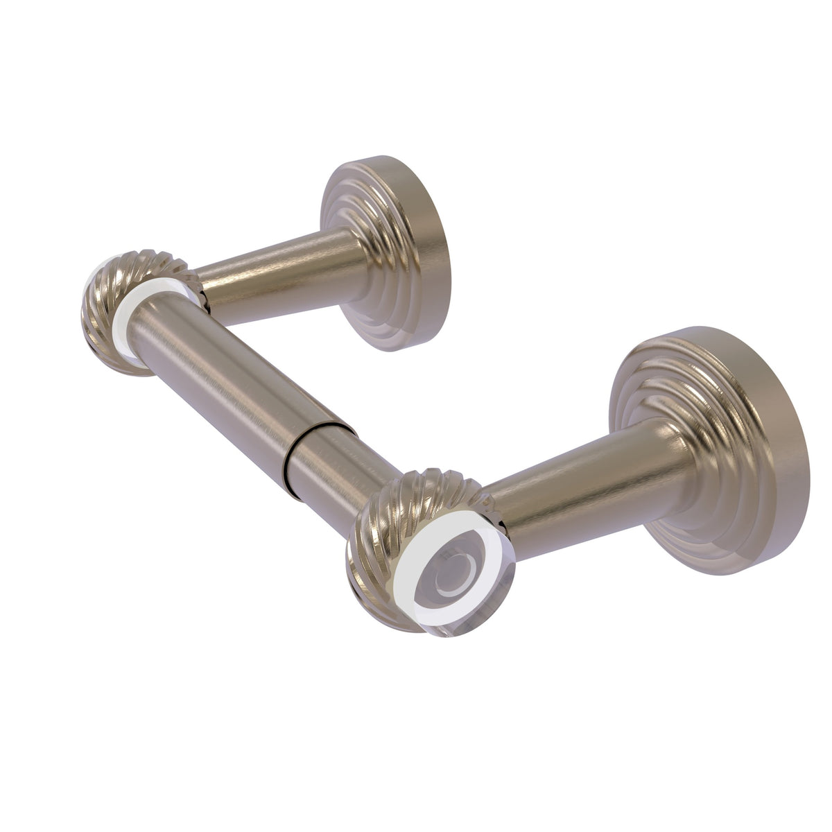Pacific Beach Collection Two Post Toilet Tissue Holder With Twisted Accents - Antique Pewter