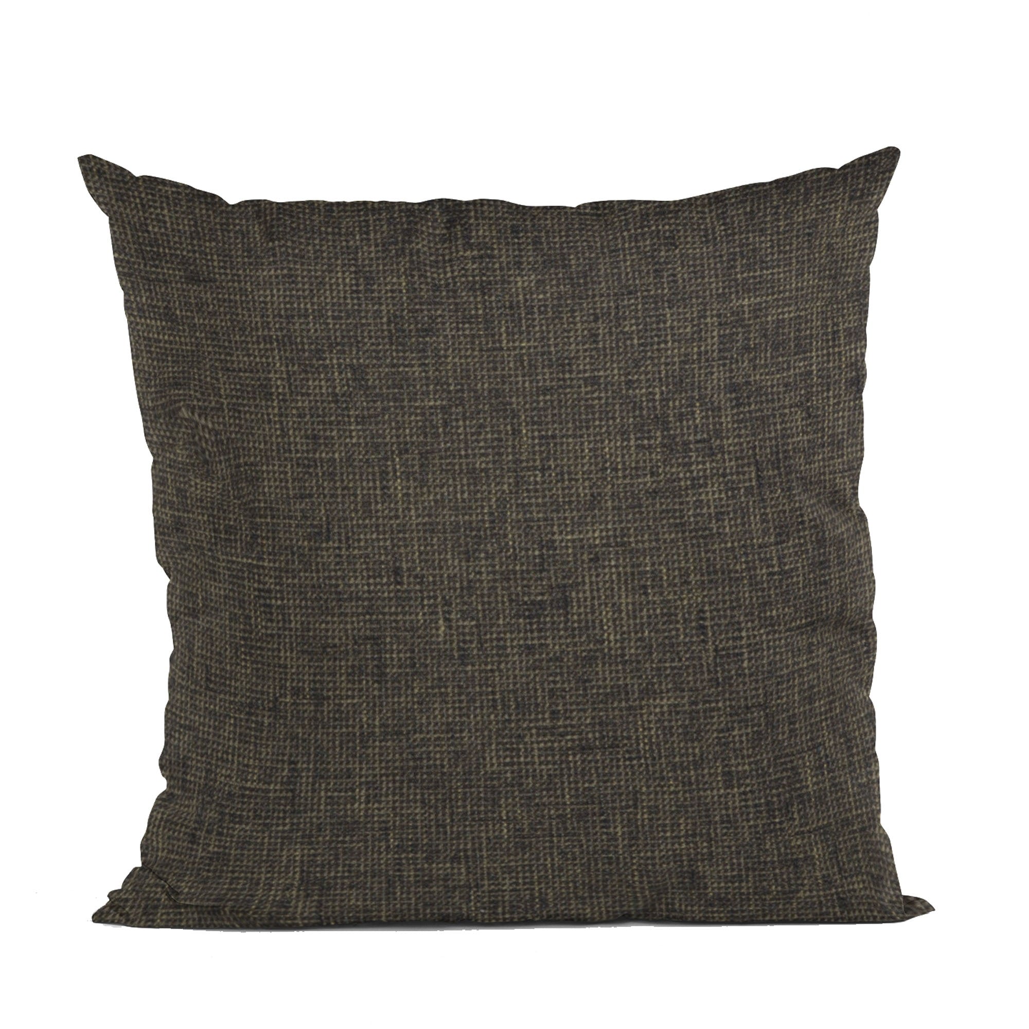 Plutus Espresso Waffle Textured Solid, Sort Of A Waffle Texture Luxury Throw Pillow - Double Sided  16'' X 16''