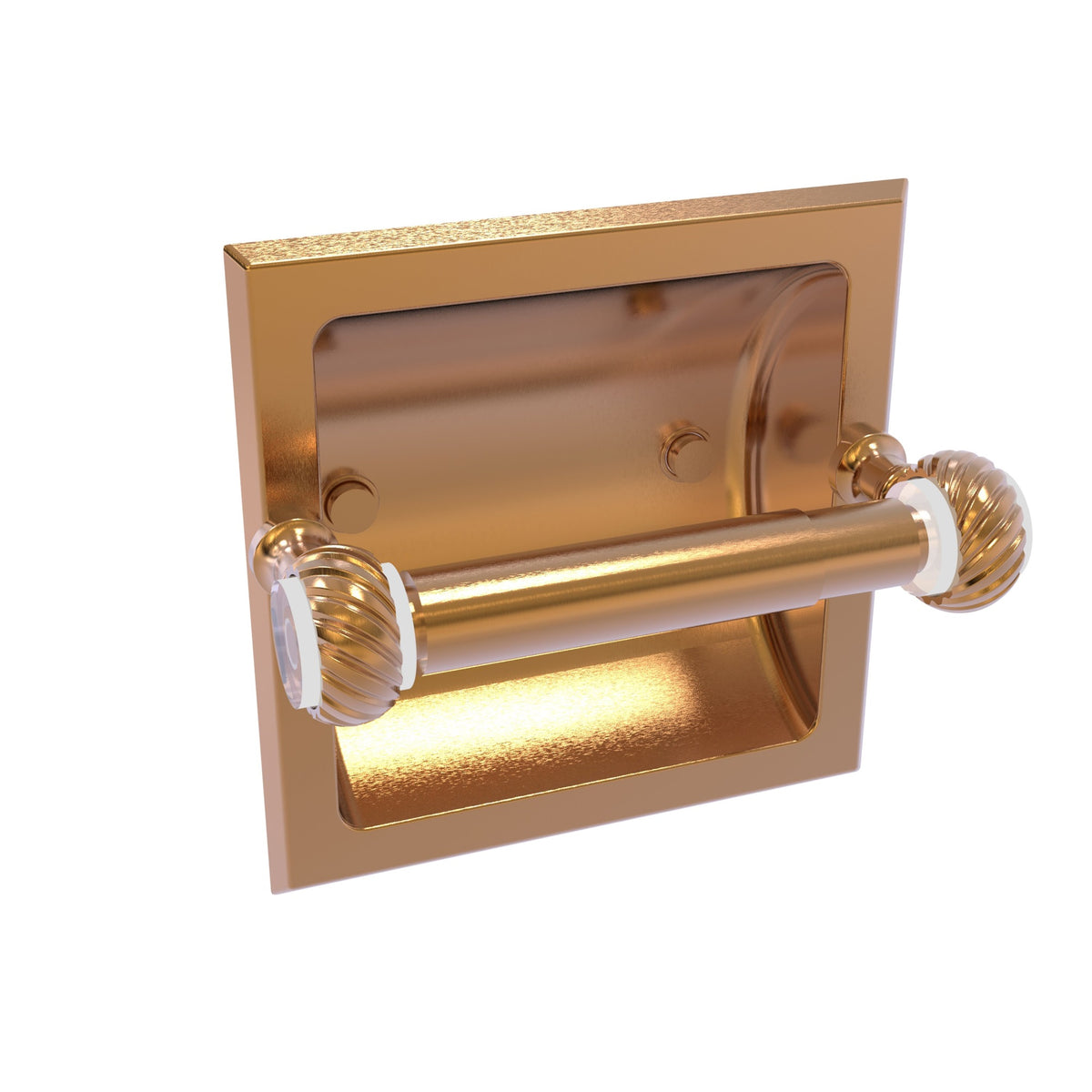 Pacific Grove Collection Recessed Toilet Paper Holder With Twisted Accents - Brushed Bronze
